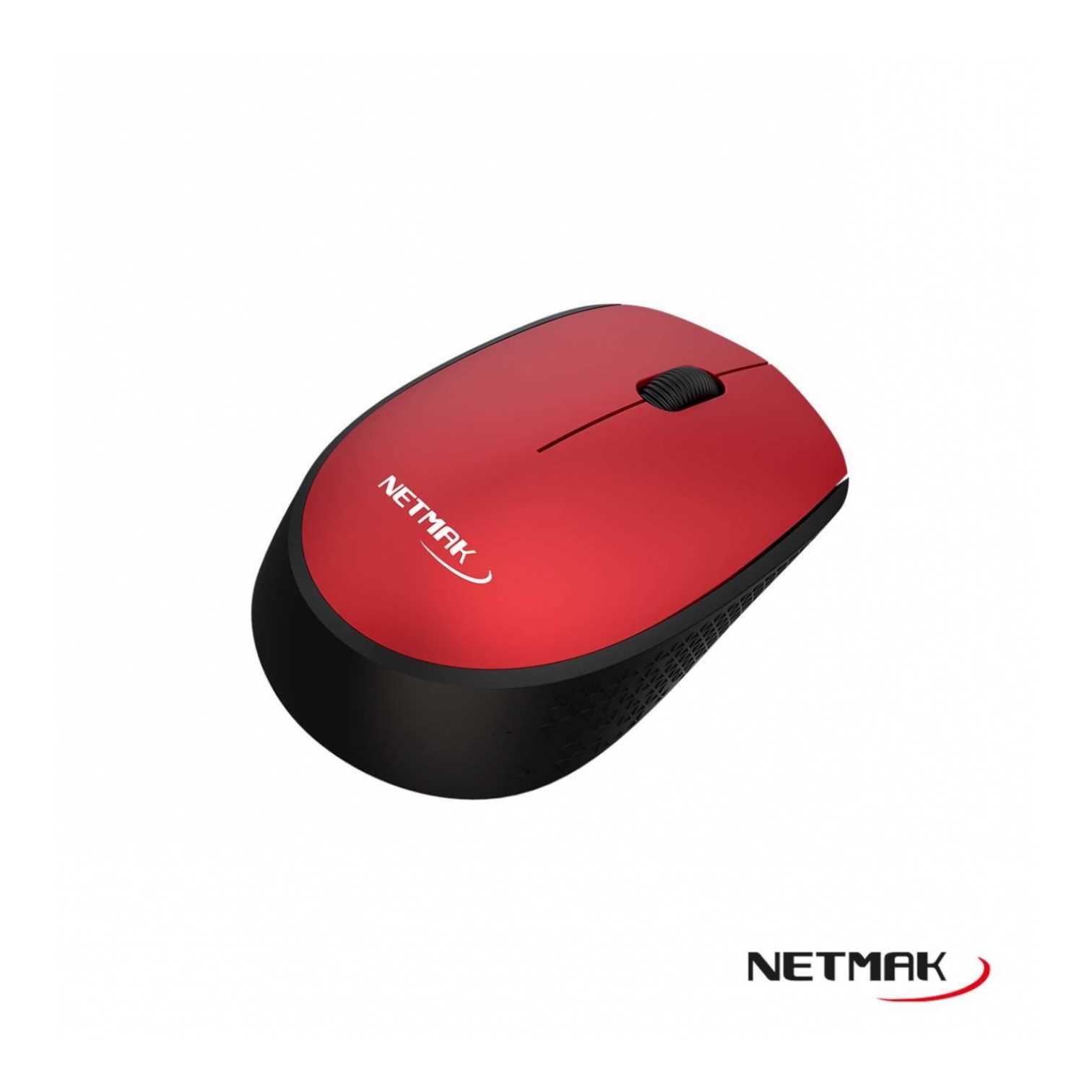 MOUSE NETMAK INALAMBRICO NM-M680 ROJO
