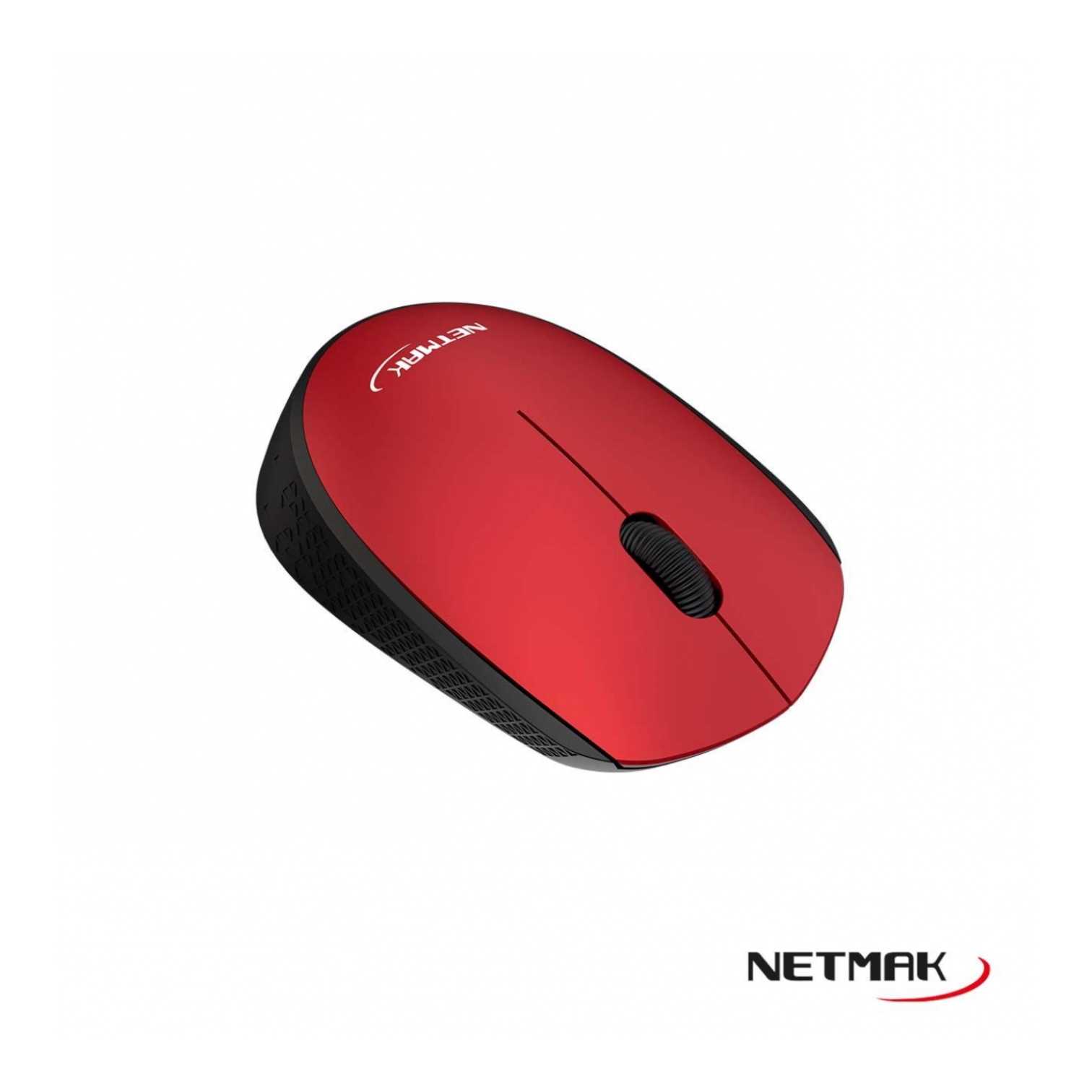MOUSE NETMAK INALAMBRICO NM-M680 ROJO
