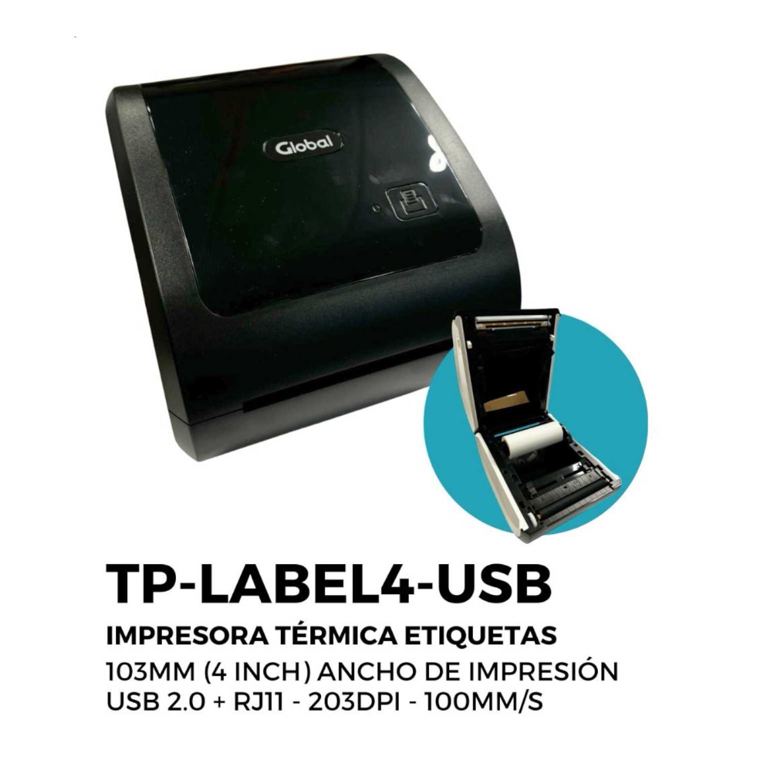 IMPRESORA TERMICA GLOBAL TP-LABEL4-USB