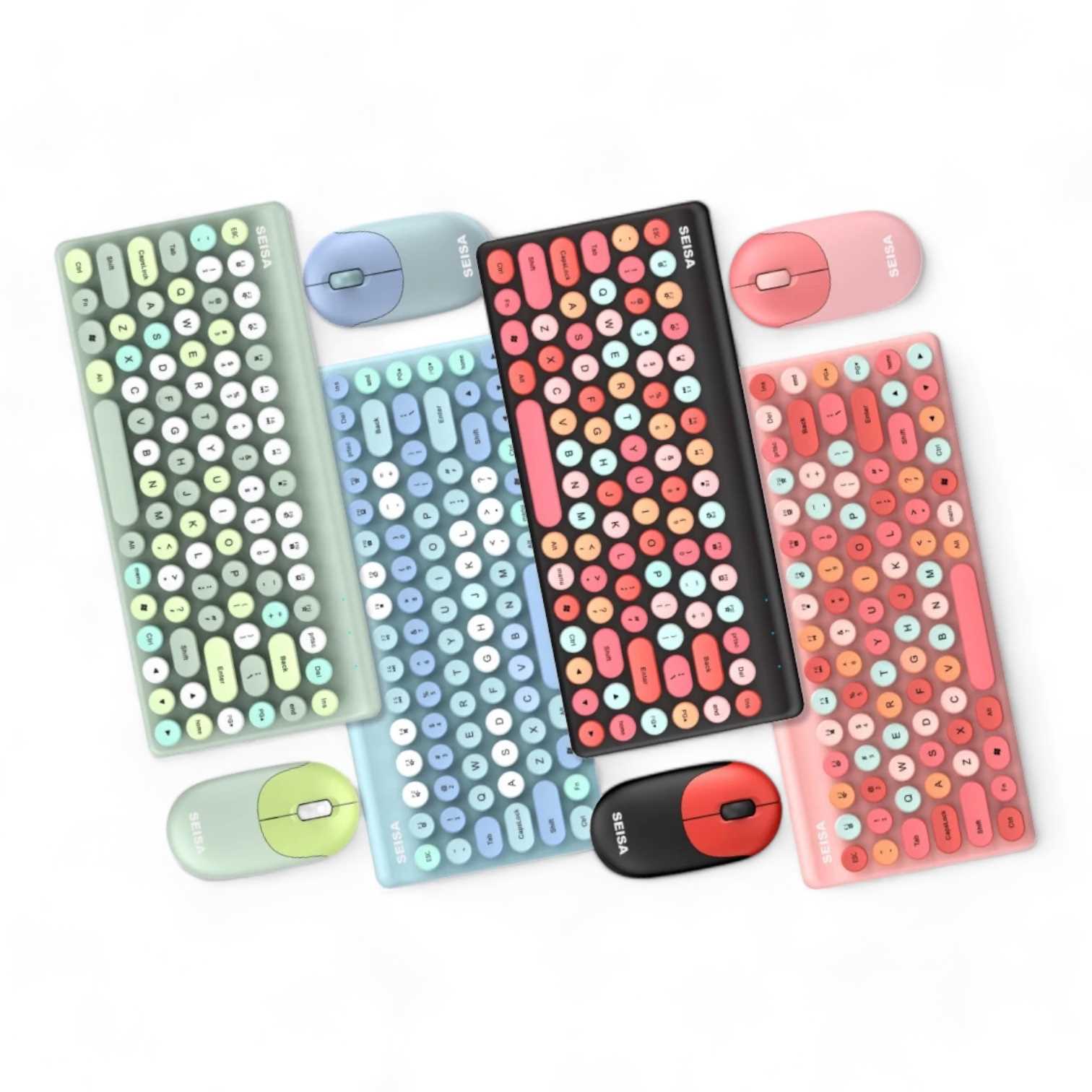 TECLADO SEISA INALAMBRICO KIT USB DN-C600 BLACK RyR Computacion