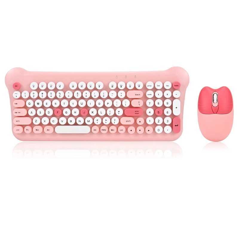 TECLADO SEISA INALAMBRICO KIT USB DN-C700 ROSA