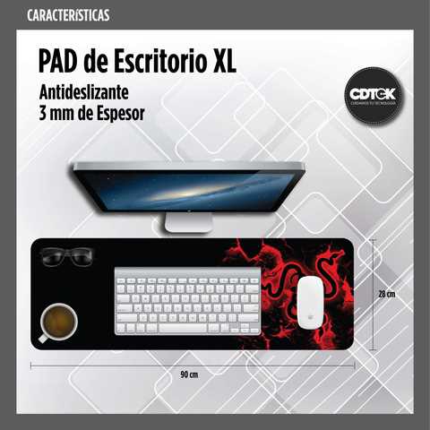 PAD MOUSE CDTEK BIGG 8 DRAGON XL 90X28CM