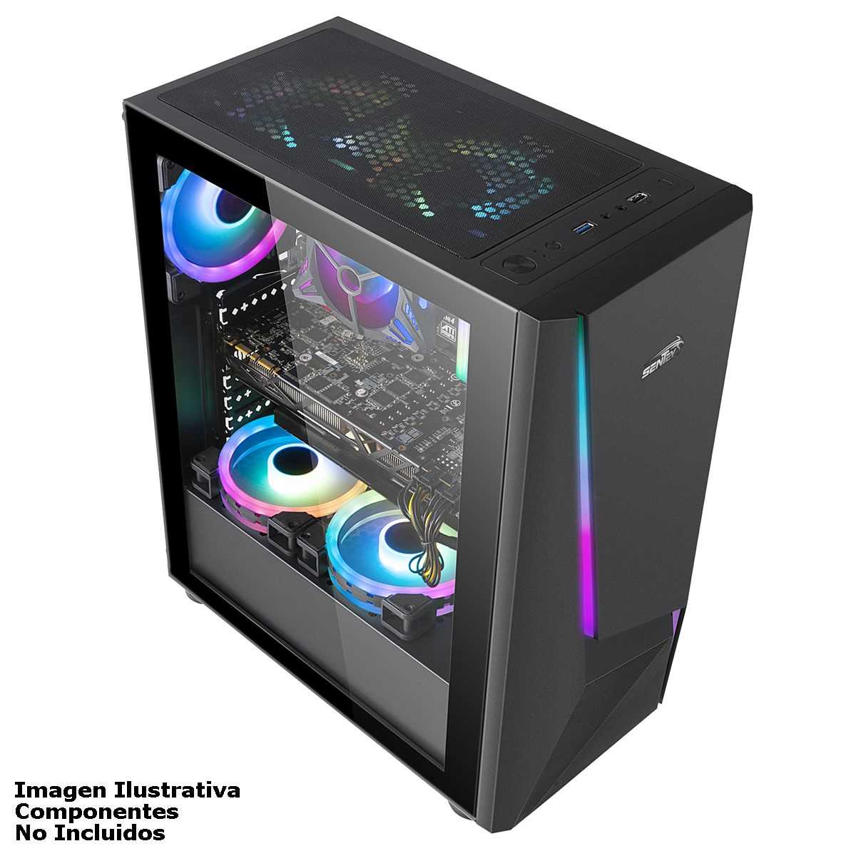 GABINETE SENTEY PM20-SF RGB LATERAL ACRILICO S/FUENTE
