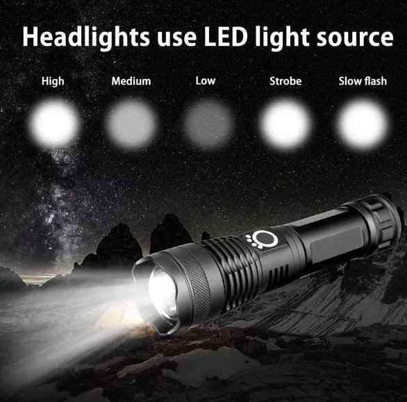 LINTERNA LED RYR TACTICA C/ZOOM P50