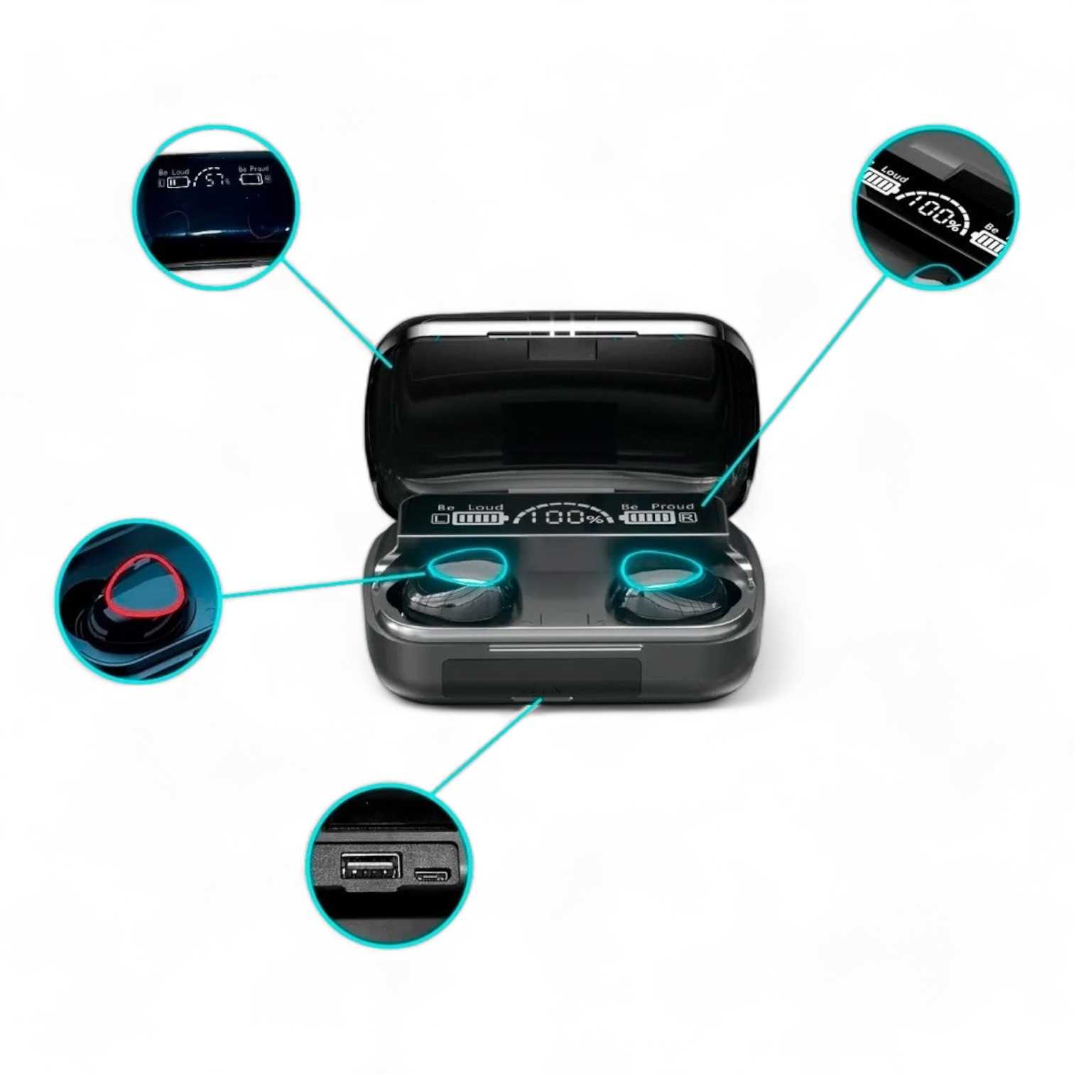 AURICULAR BLUETHOOT EARBUDS RYR M10 V5.3