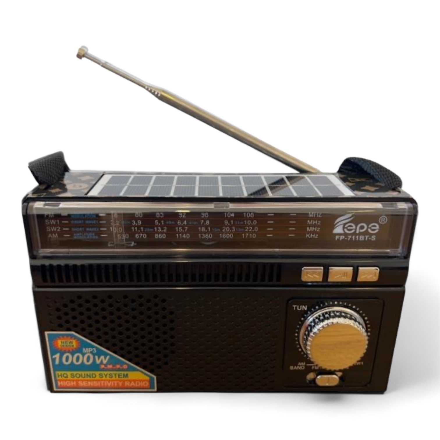 PARLANTE Y RADIO FULL FP-711 C/BATERIA (MP3/USB/SD FM-AM-SW)