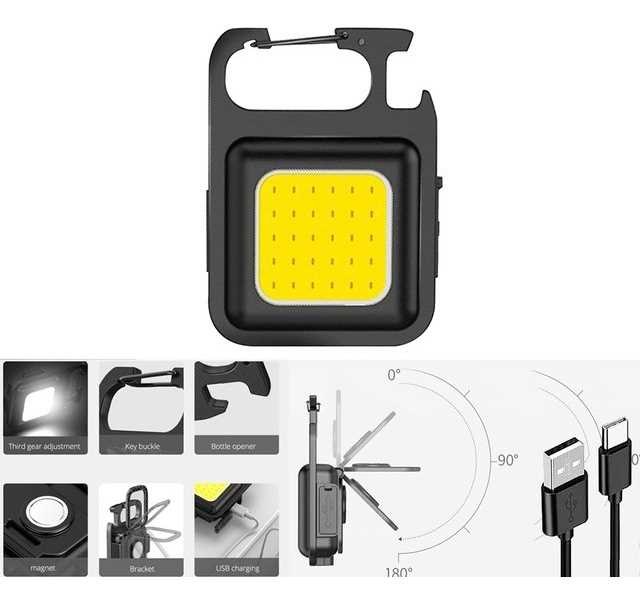 LINTERNA LED LLAVERO DESTAPADOR 500 LUMENS