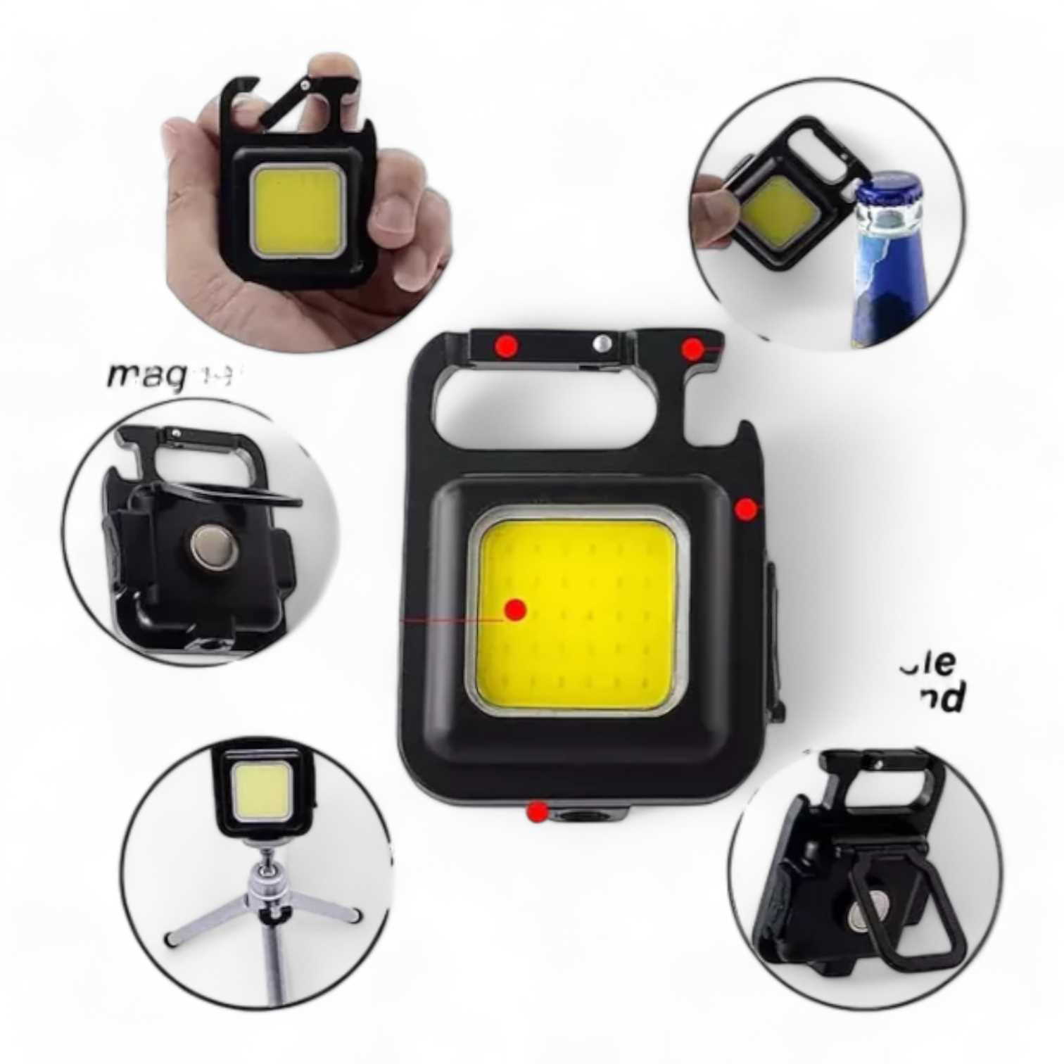 LINTERNA LED LLAVERO DESTAPADOR 500 LUMENS