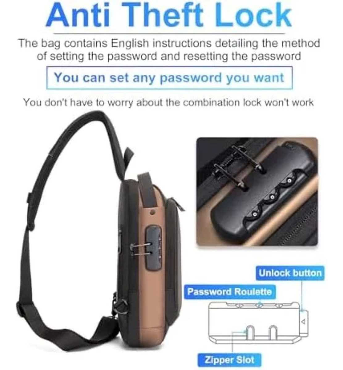 MOCHILA BANDOLERA RYR FASHION C/CANDADO