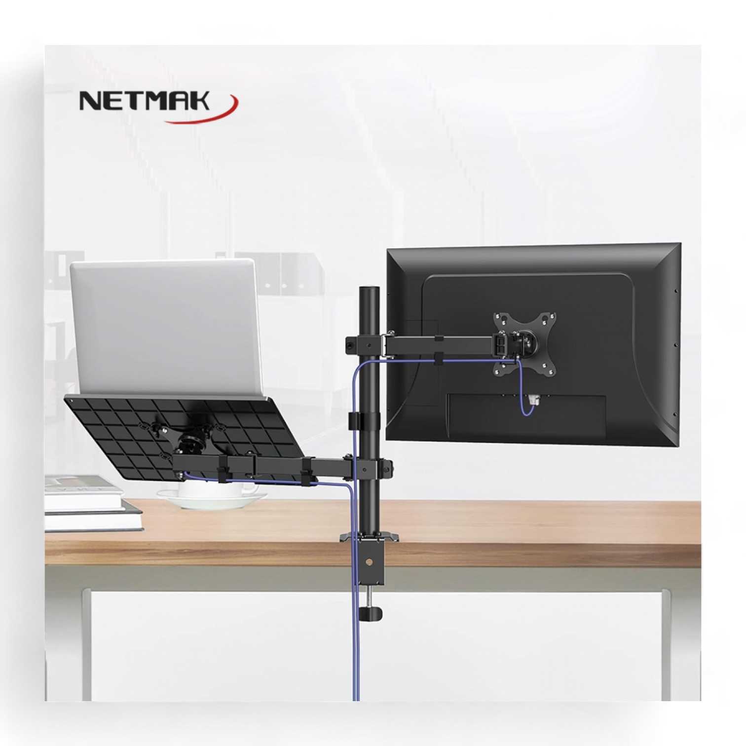 SOPORTE TV NETMAK MOVIL ST26 MONITOR Y NOTEBOOK