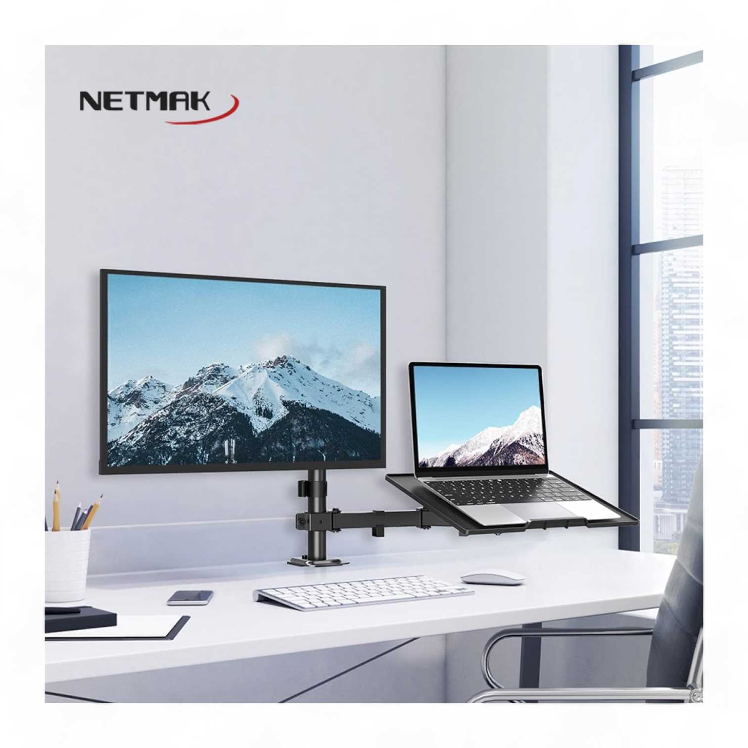 SOPORTE TV NETMAK MOVIL ST26 MONITOR Y NOTEBOOK