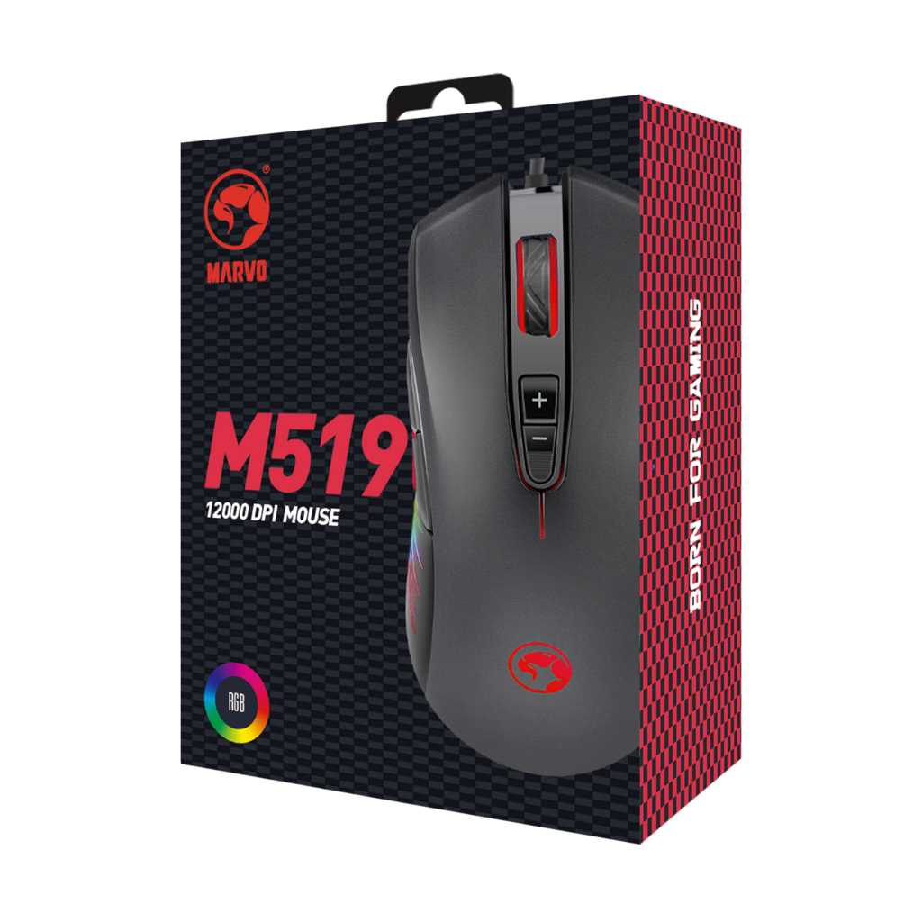 MOUSE MARVO M519 GAMING 12000DPI RGB