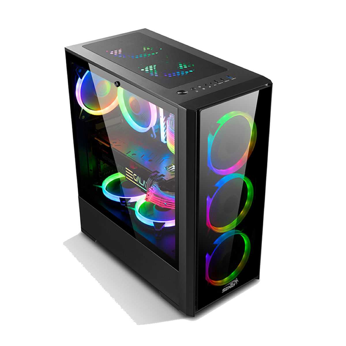 GABINETE SENTEY TM20-SF  RGB S/FUENTE 4 FAN
