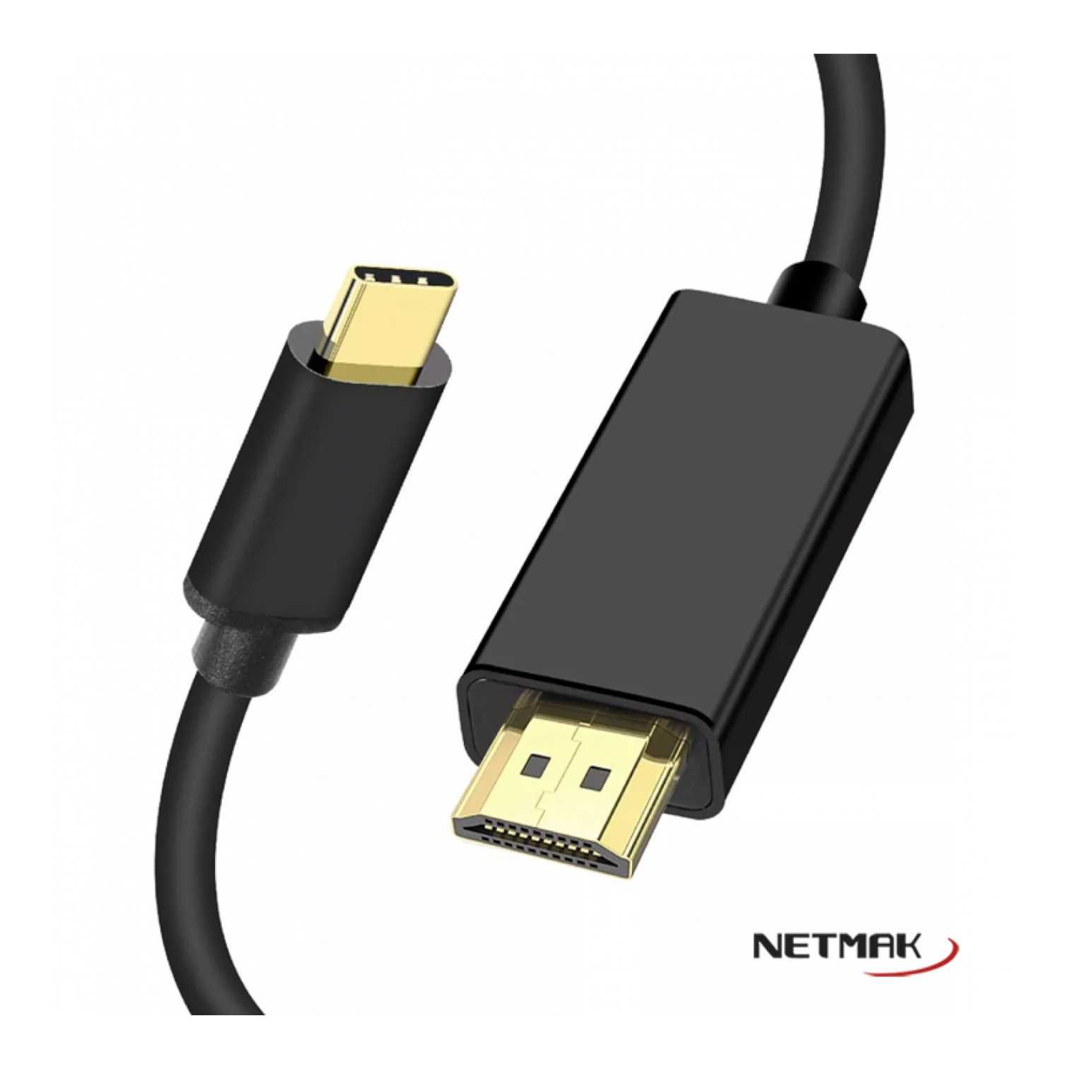 CABLE CONVERSOR DE TIPO C A HDMI NETMAK NM-TCH2 1.8M