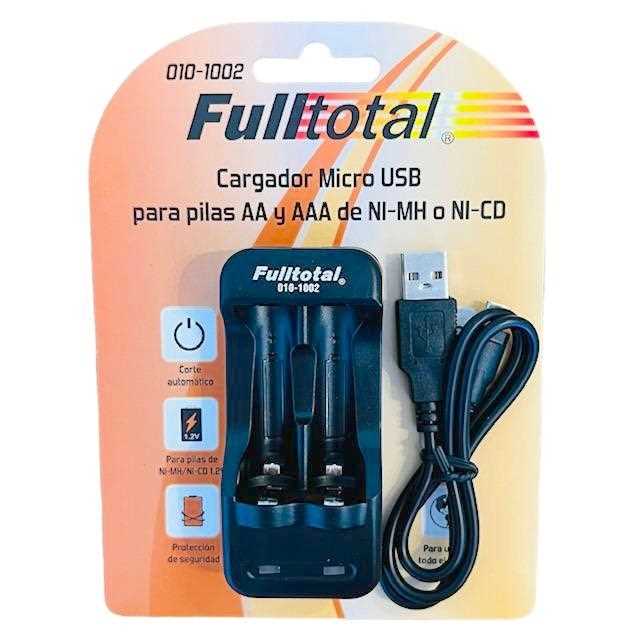 CARGADOR PILAS FULL NI.MH 2 CANALES