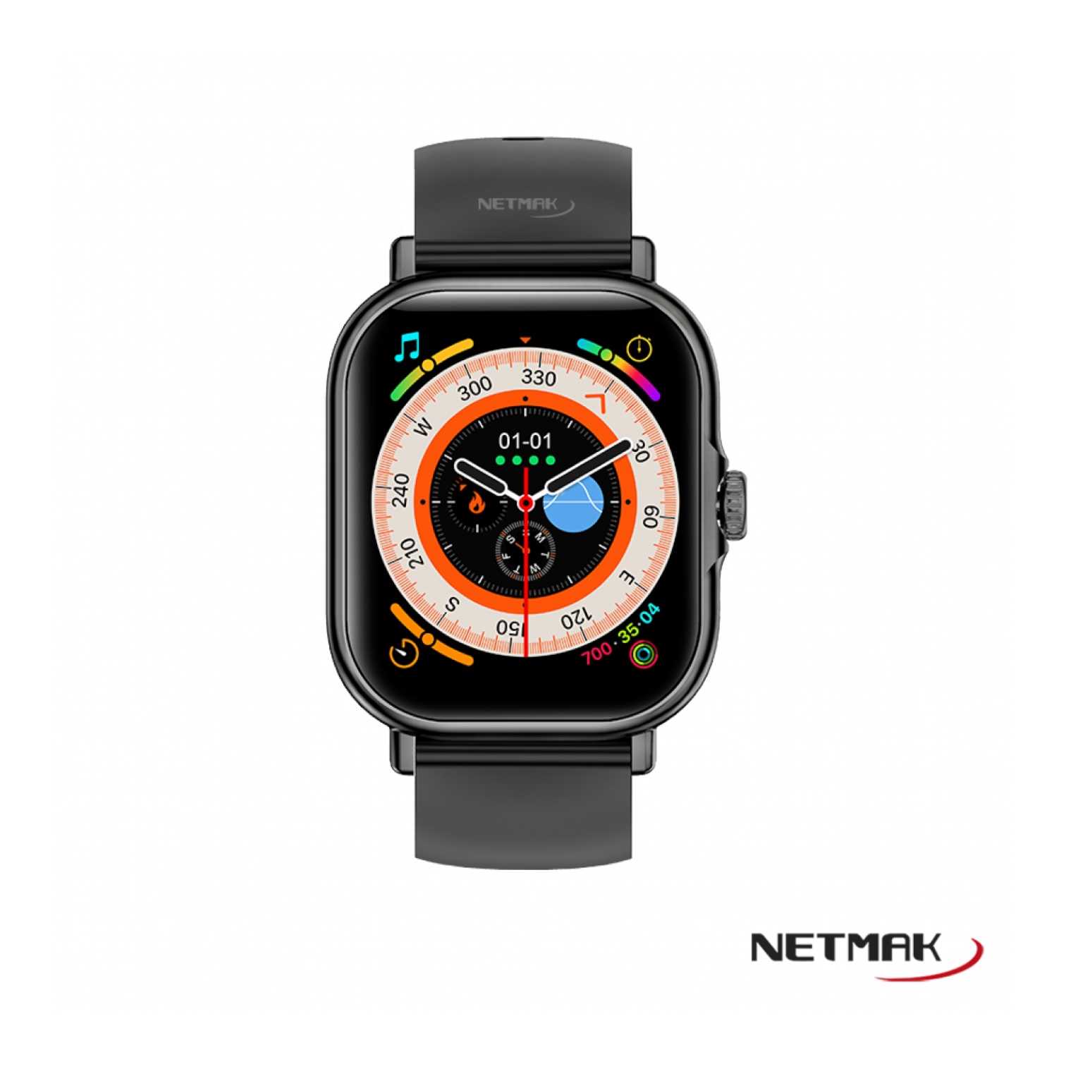 RELOJ SMARTWATCH NETMAK NM-ACTION NEGRO