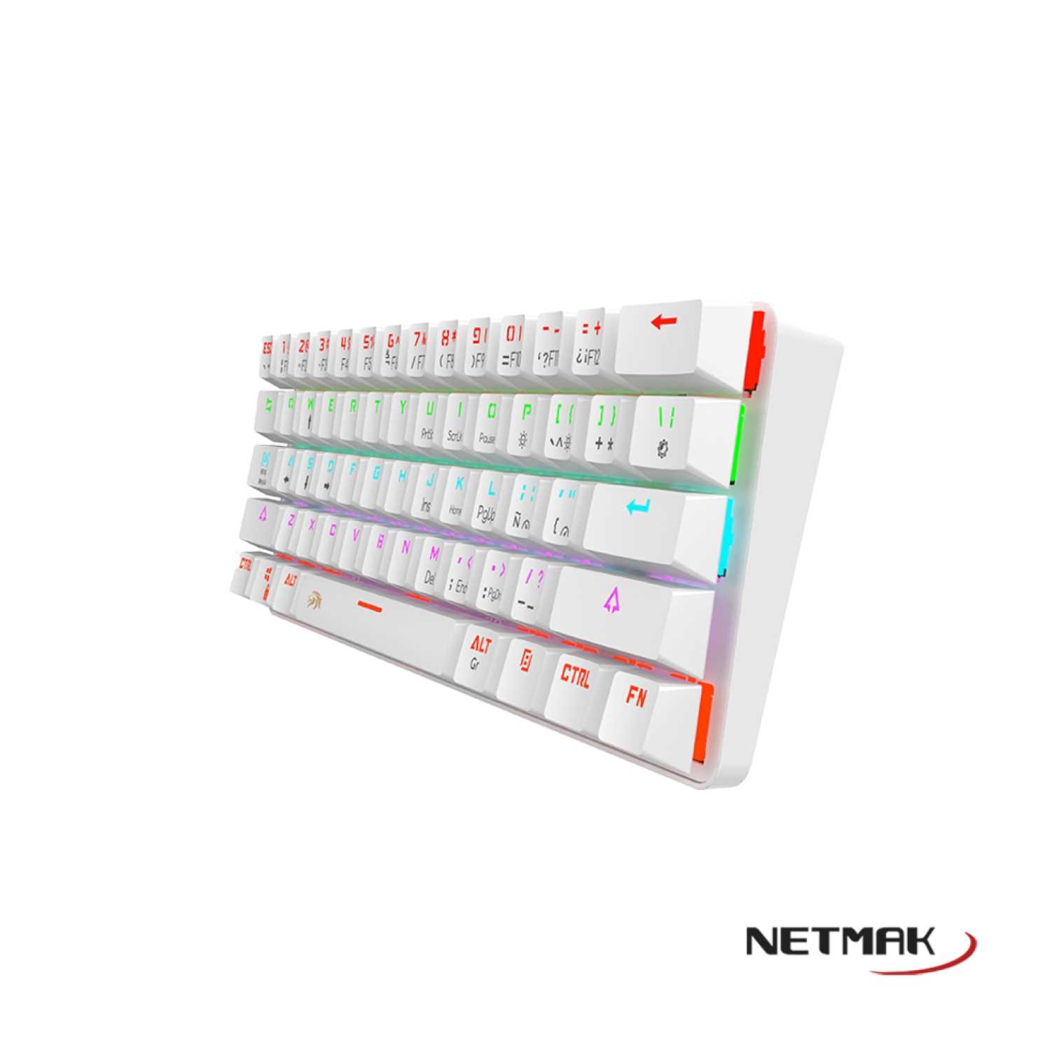 TECLADO NETMAK MECANICO NM-DOMINATE 60% BLANCO