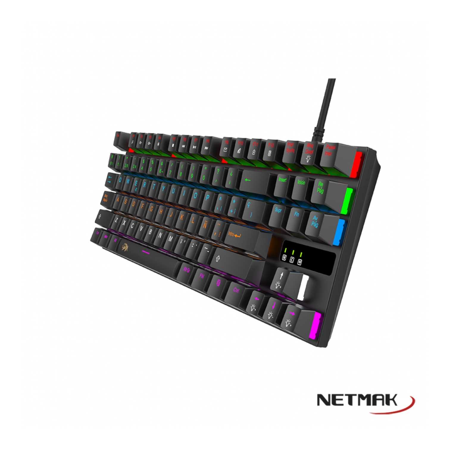 TECLADO NETMAK MECANICO NM-SKILL 80% NEGRO