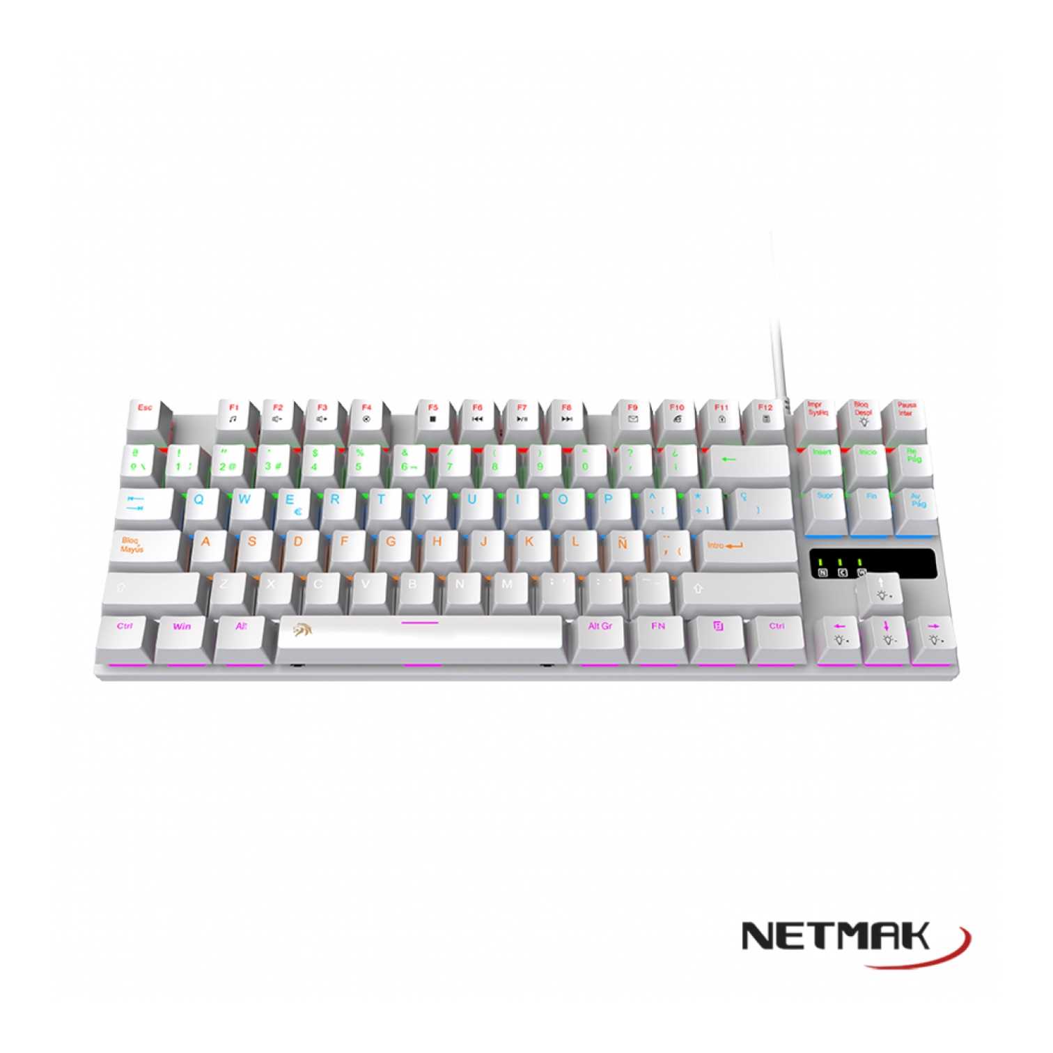 TECLADO NETMAK MECANICO NM-SKILL 80% BLANCO