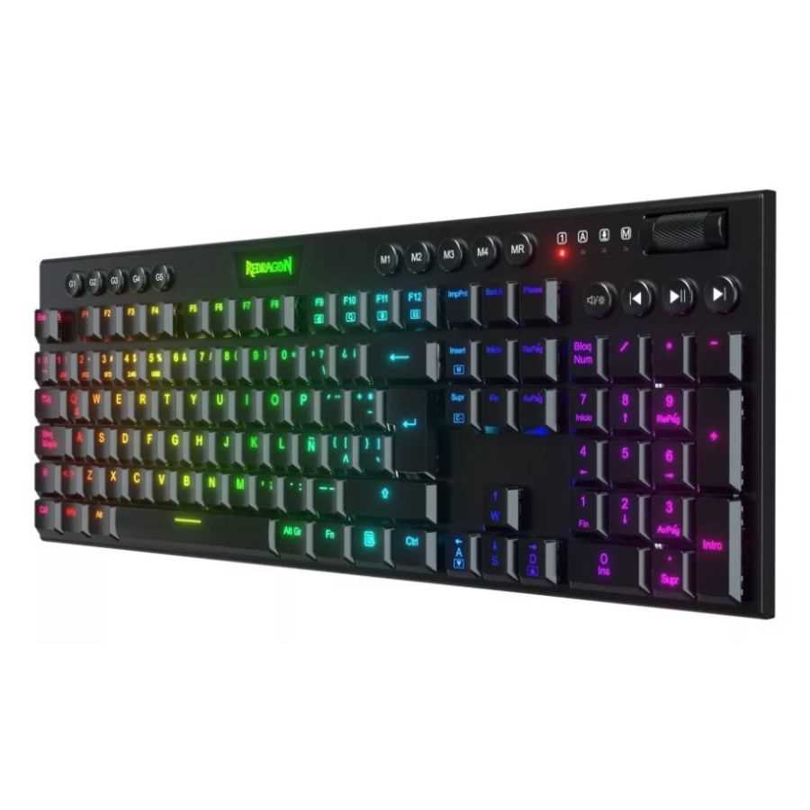 TECLADO REDRAGON K619-RGB-SP RD HORUS TKL SW RED BLACK
