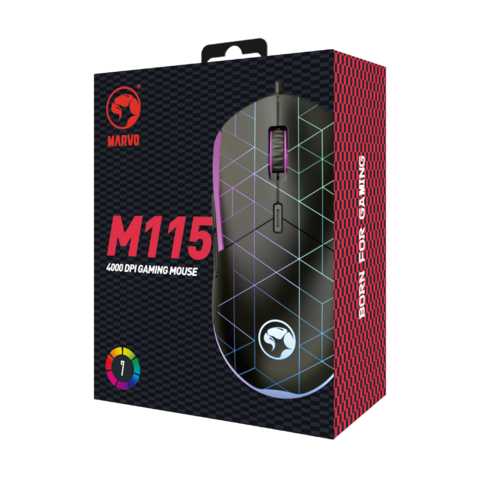 MOUSE MARVO M115 4000 DPI RETROILUMINADO