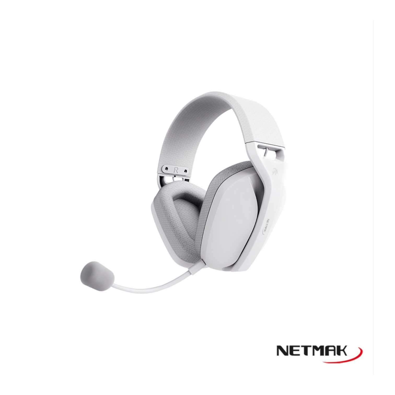 AURICULAR BT NETMAK VINCHA GAMER NM-N35 BLANCO (WIFI/BT/PLUG)