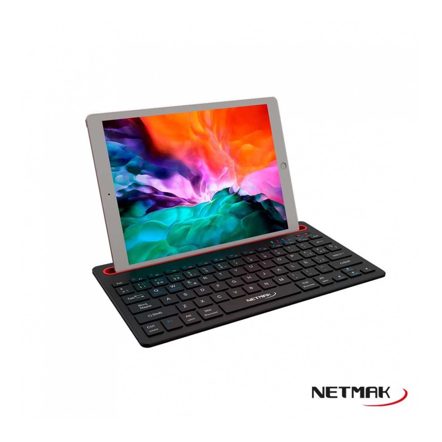 TECLADO NETMAK BLUETOOTH KB650 MULTI-DEVICE NEGRO