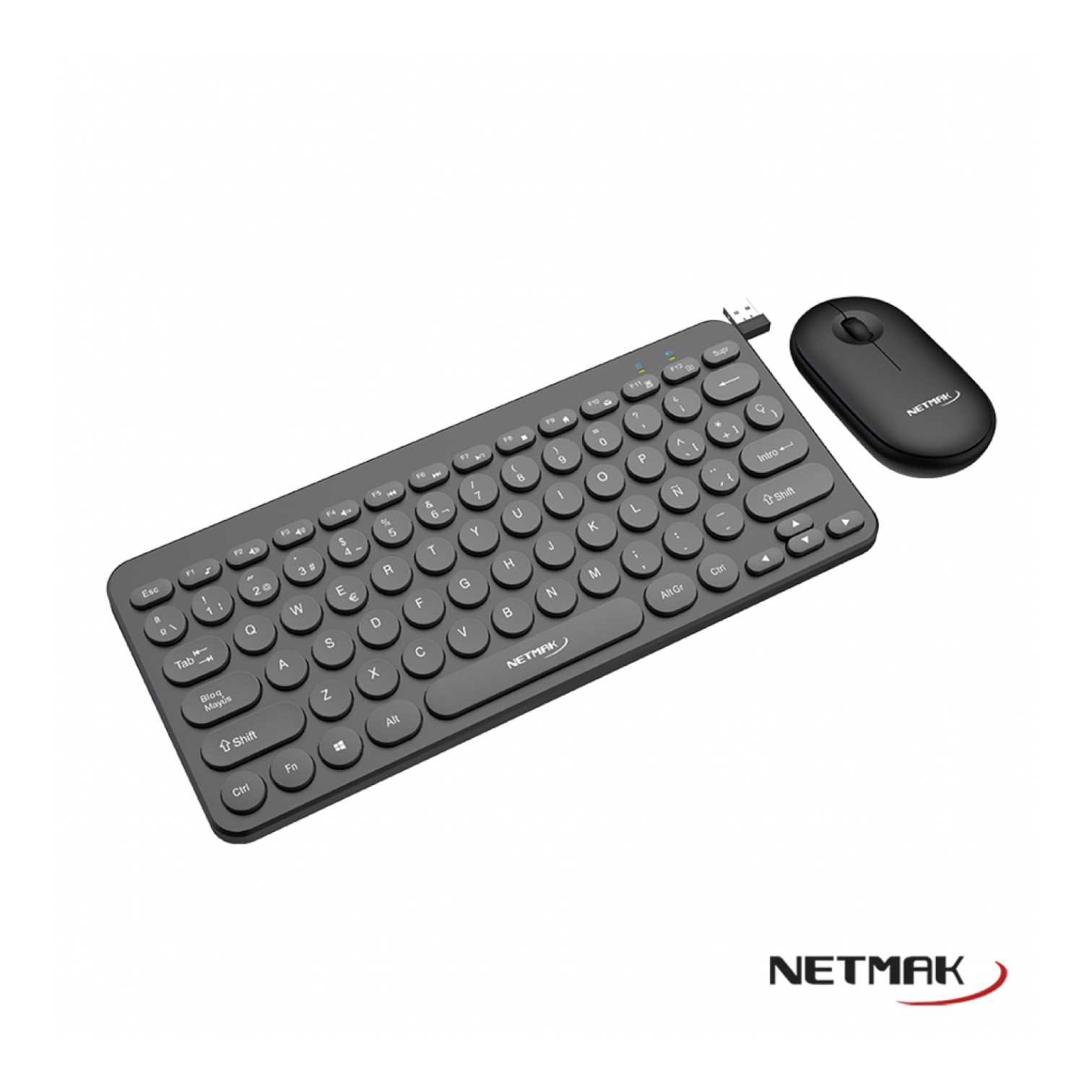 TECLADO Y MOUSE NETMAK INALAMBRICO KB850 NEGRO