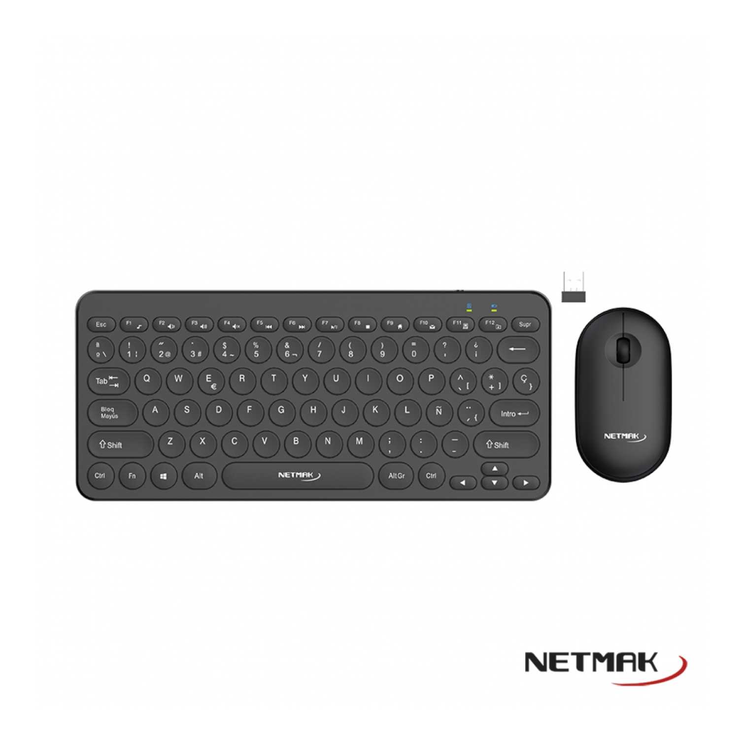 TECLADO Y MOUSE NETMAK INALAMBRICO KB850 NEGRO