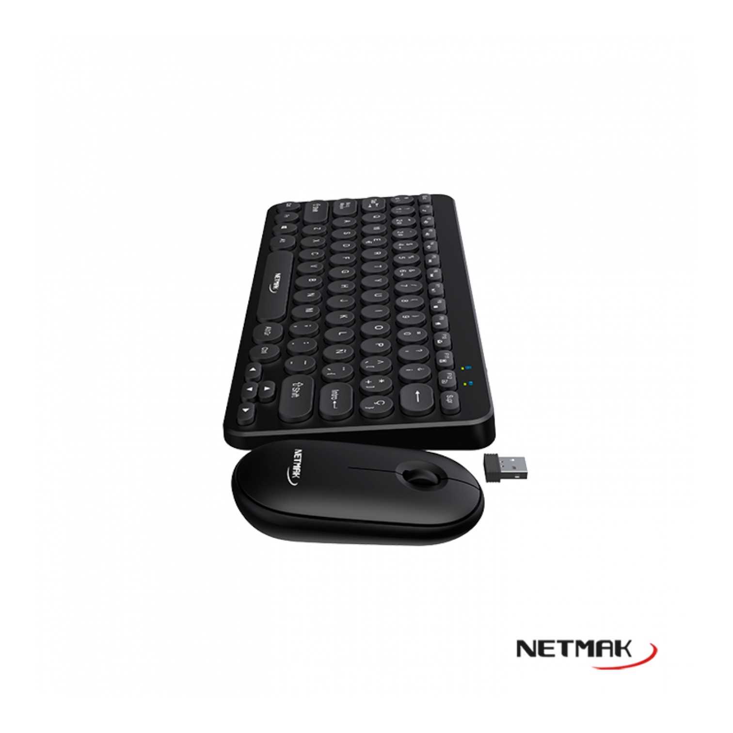 TECLADO Y MOUSE NETMAK INALAMBRICO KB850 NEGRO