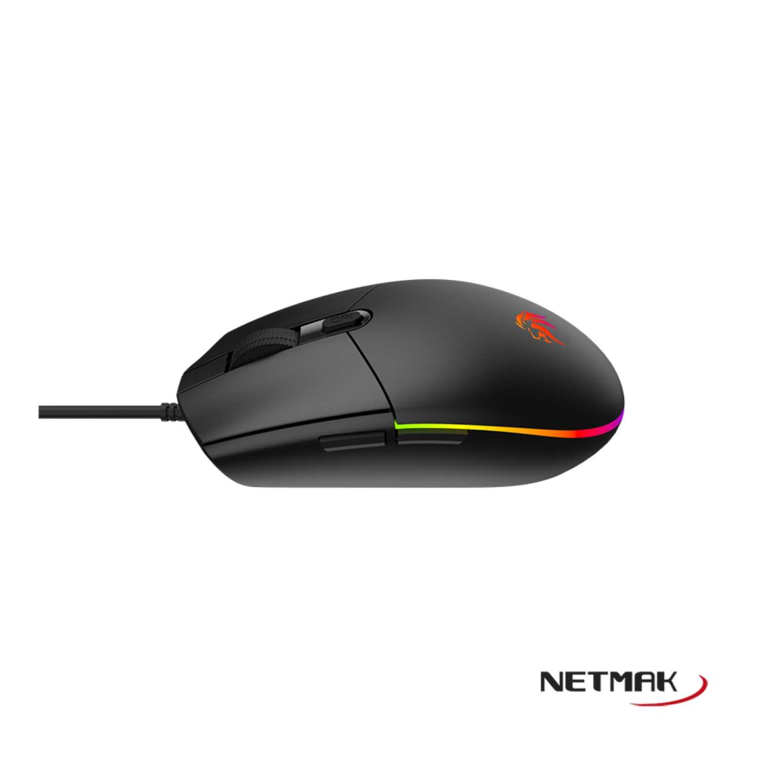MOUSE NETMAK GAMER NM-EXPERT RGB NEGRO