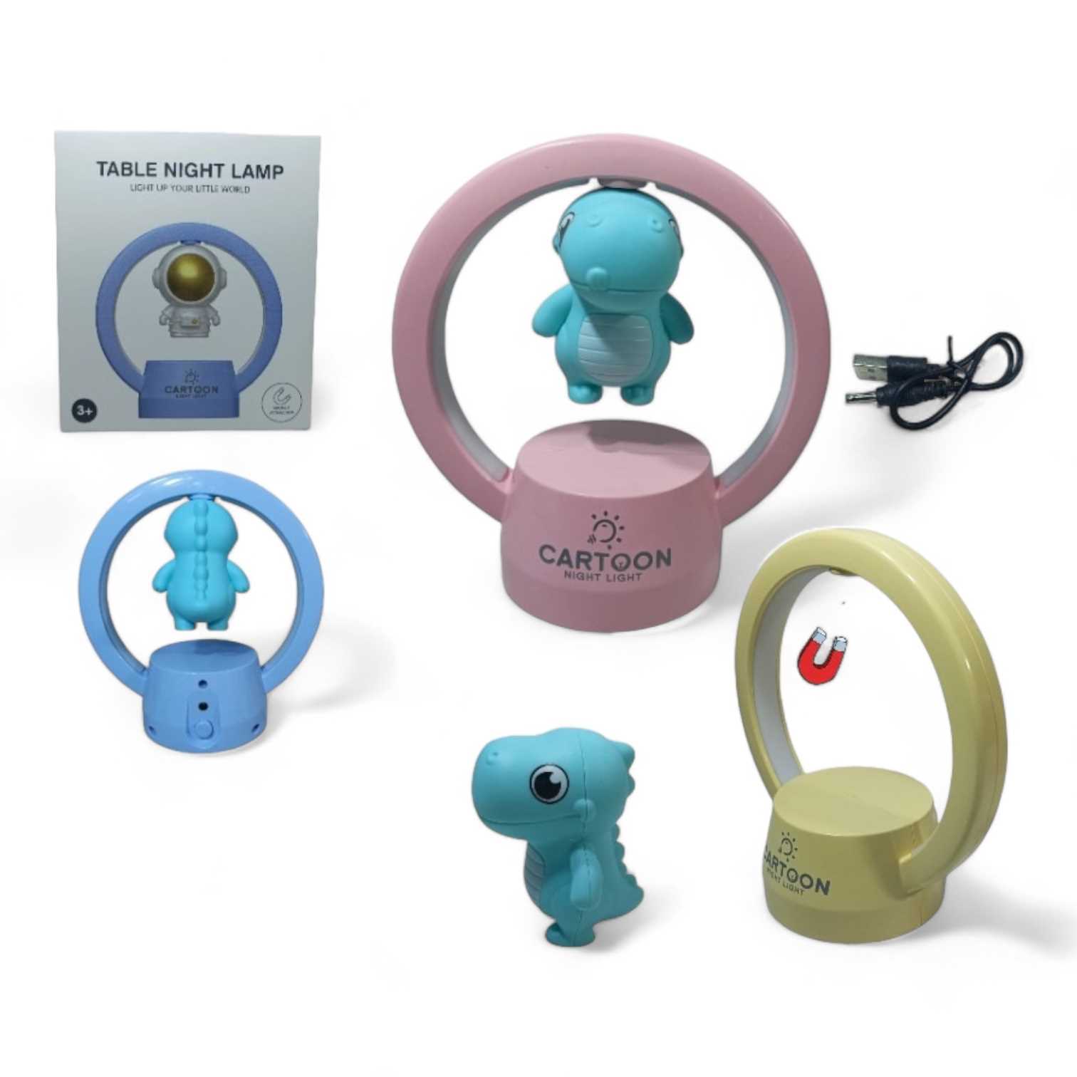 LAMPARA VELADOR LED RYR 268-3 DINOSAURIO COLGANTE