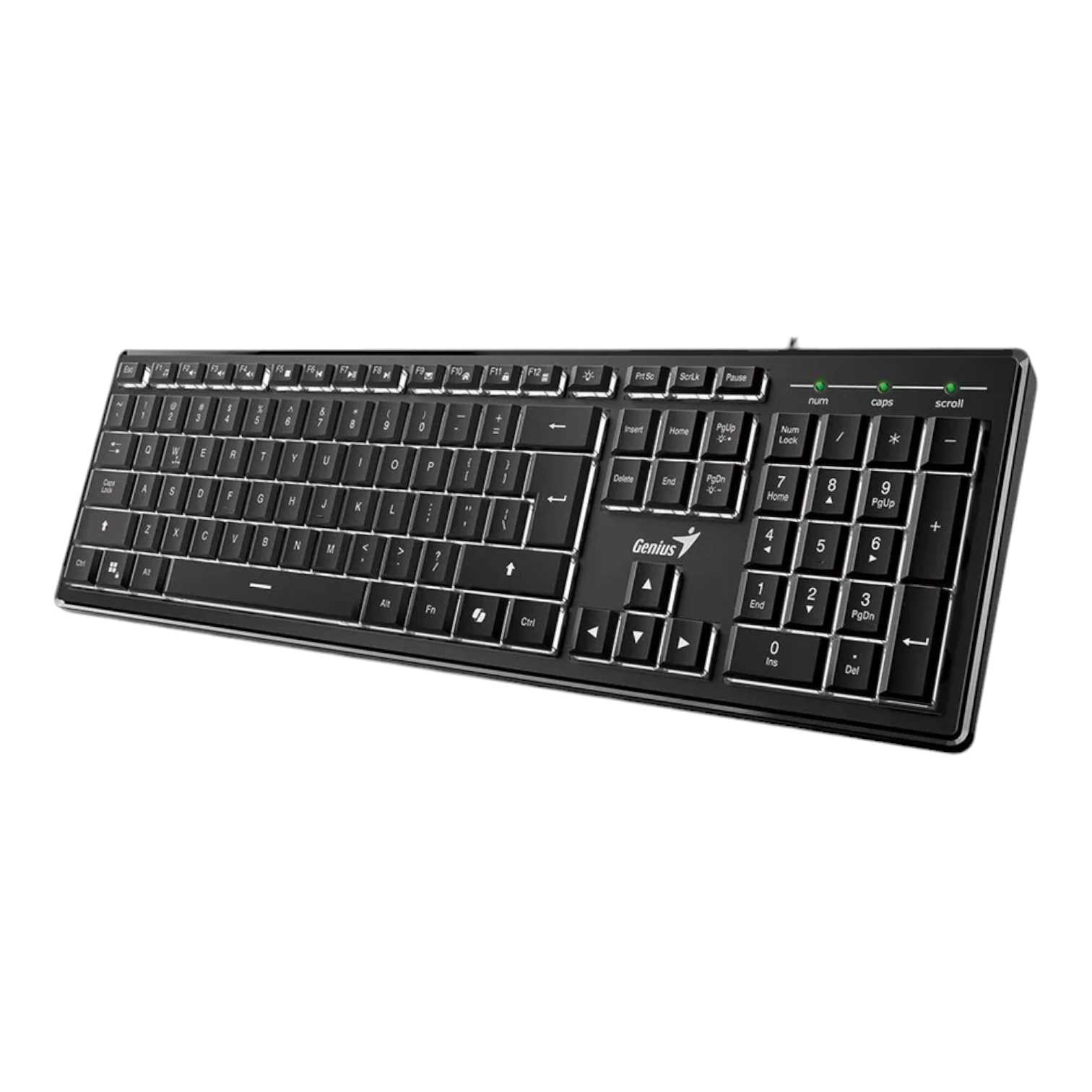 TECLADO GENIUS SLIMSTAR 820 RETROILUMINADO BLACK