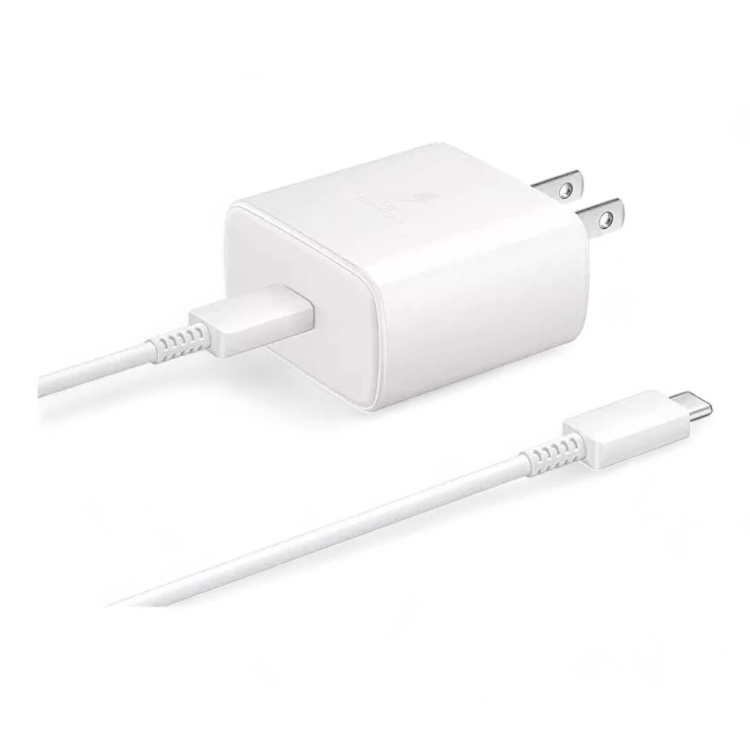 CARGADOR 220V TIPO C SAMSUNG 45W + CABLE (EP-TA845) REPLICA BLANCO