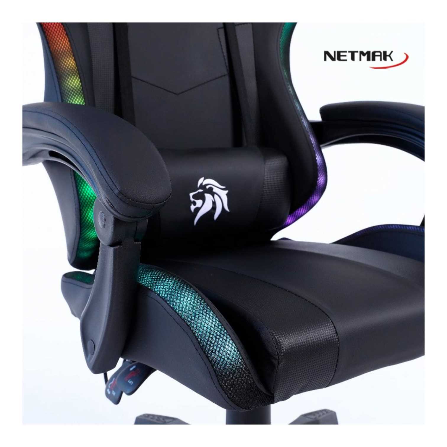 SILLA GAMER NETMAK NM-BEAST RGB