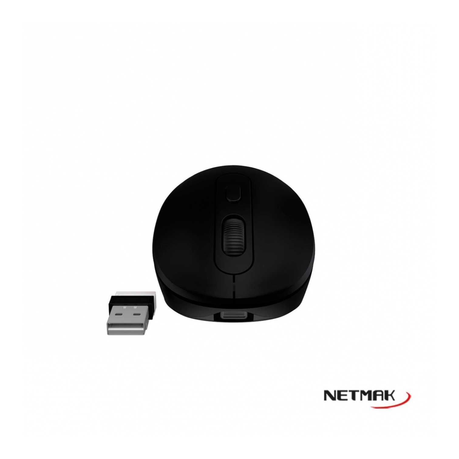 MOUSE NETMAK INALAMBRICO + BT5.2 NM-M640 NEGRO