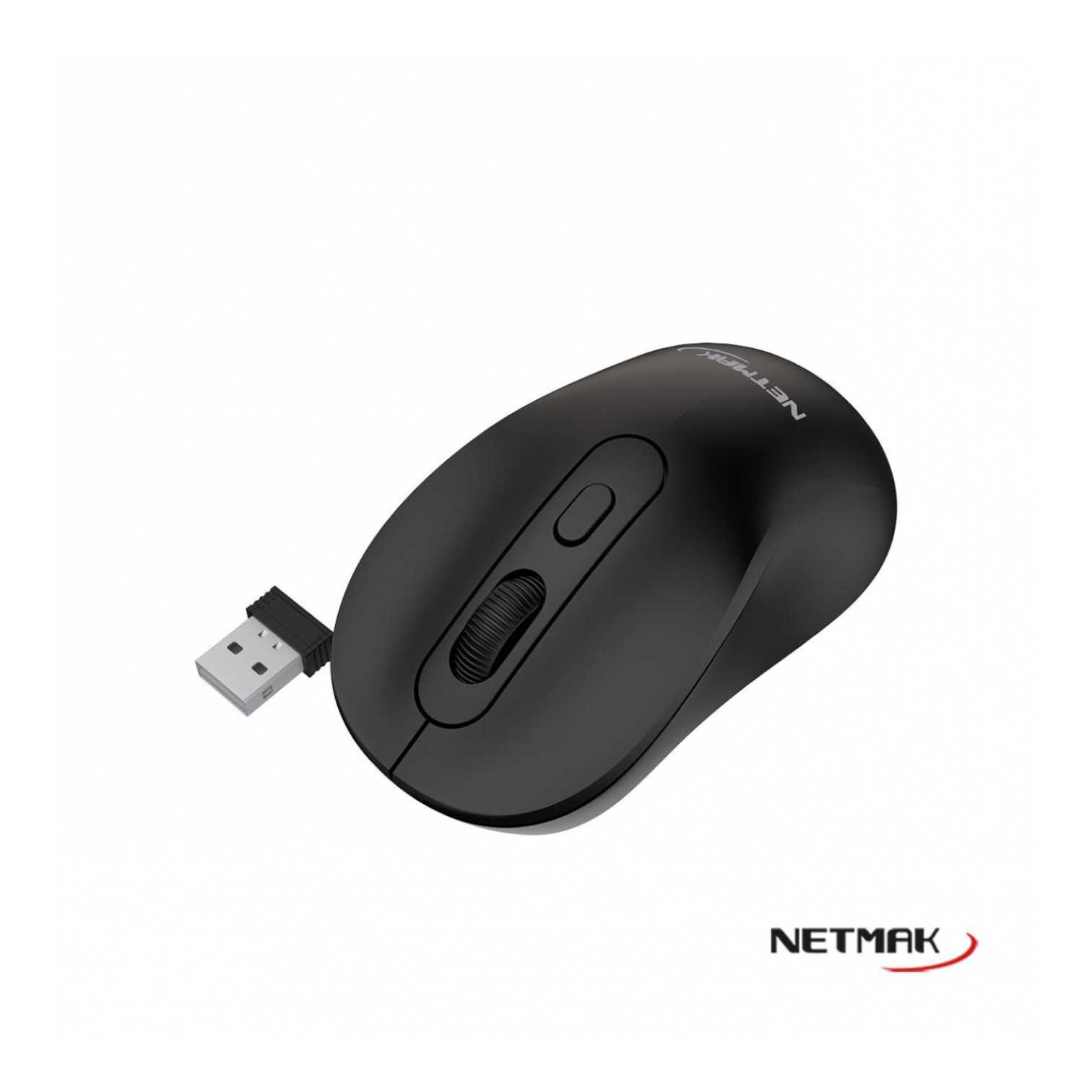 MOUSE NETMAK INALAMBRICO + BT5.2 NM-M640 NEGRO