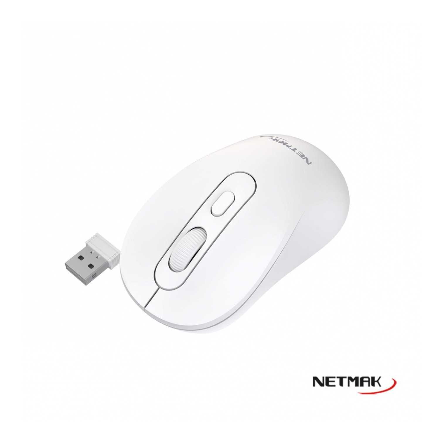 MOUSE NETMAK INALAMBRICO + BT5.2 NM-M640 BLANCO