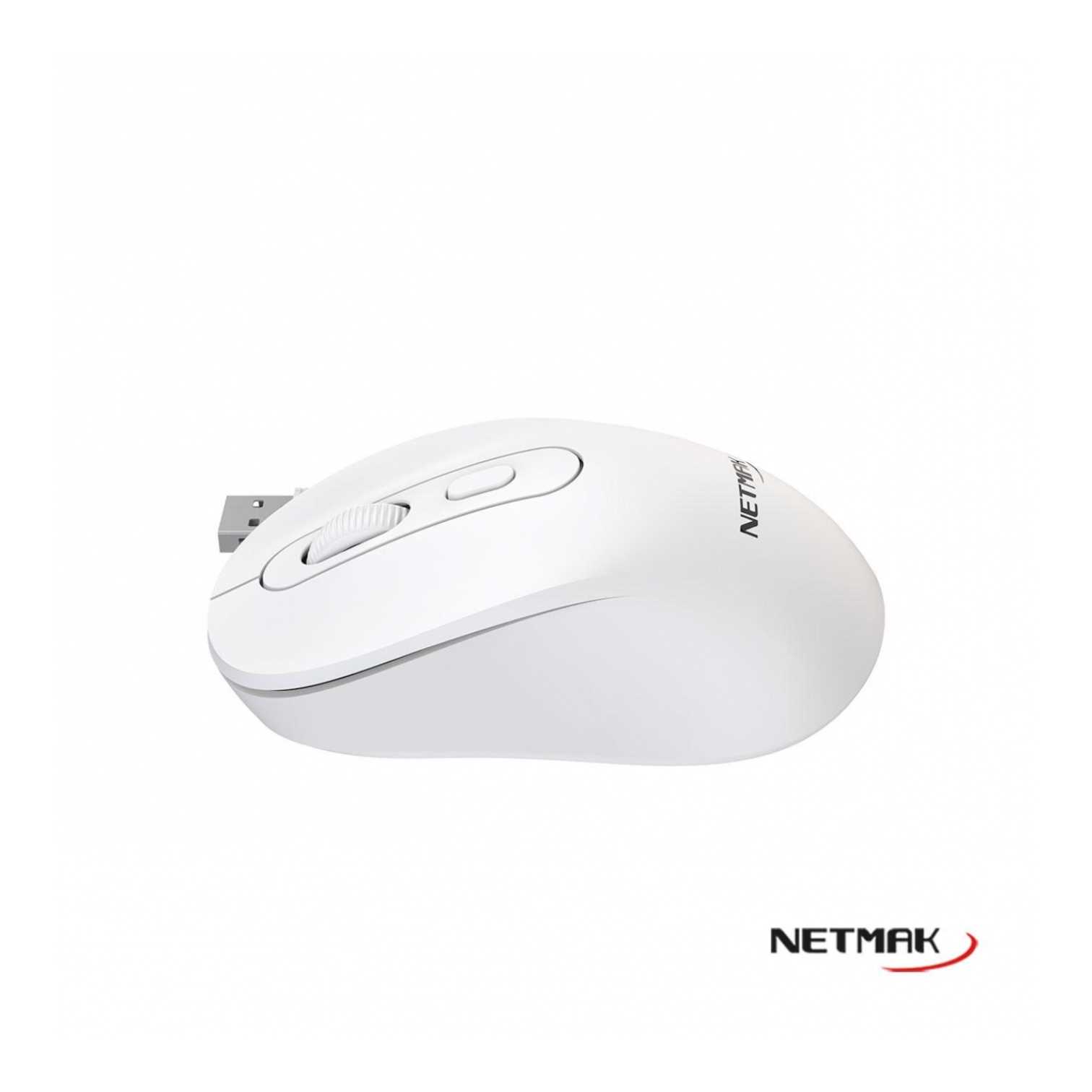 MOUSE NETMAK INALAMBRICO + BT5.2 NM-M640 BLANCO