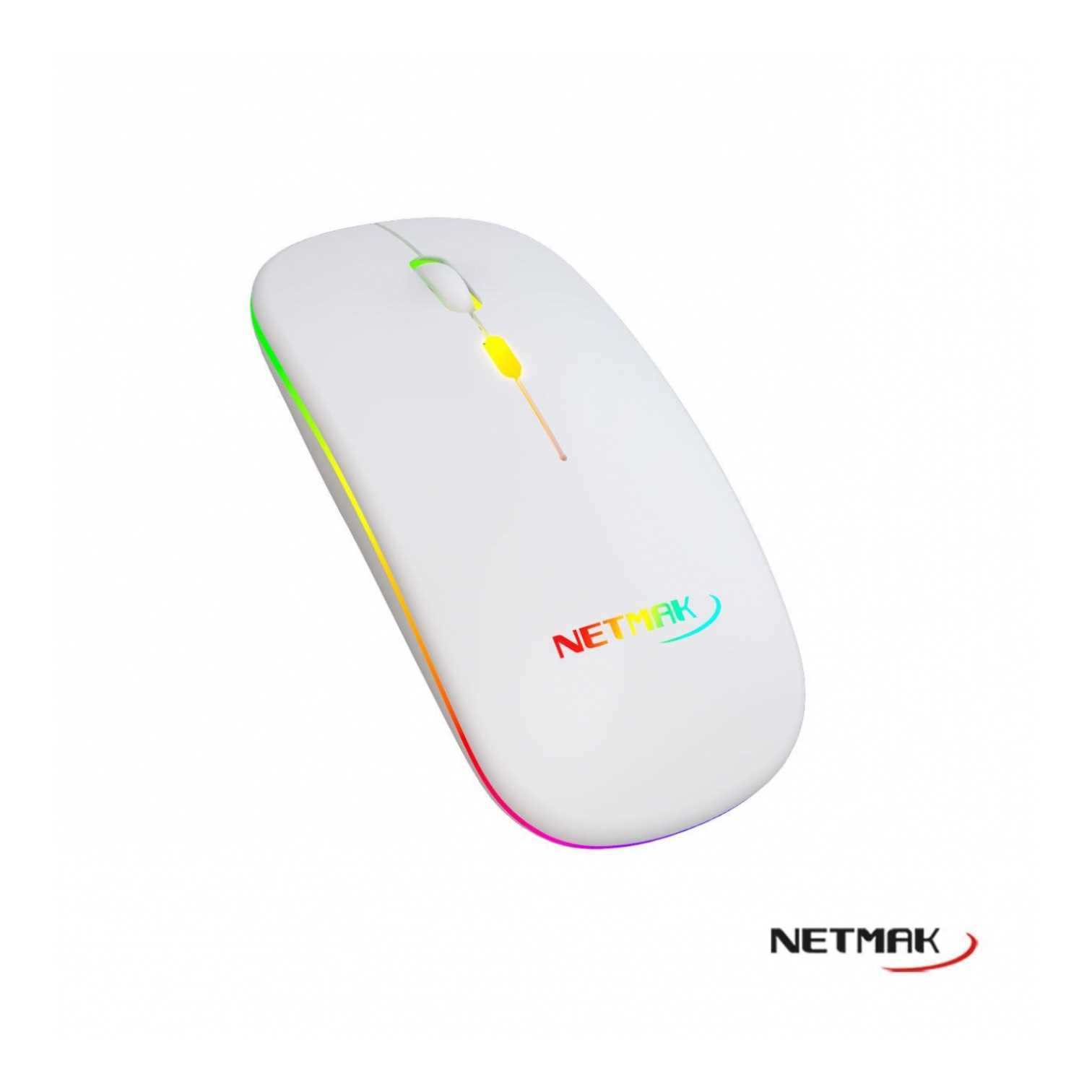 MOUSE NETMAK INALMABRICO NM-W90 RECARGABLE BLANCO