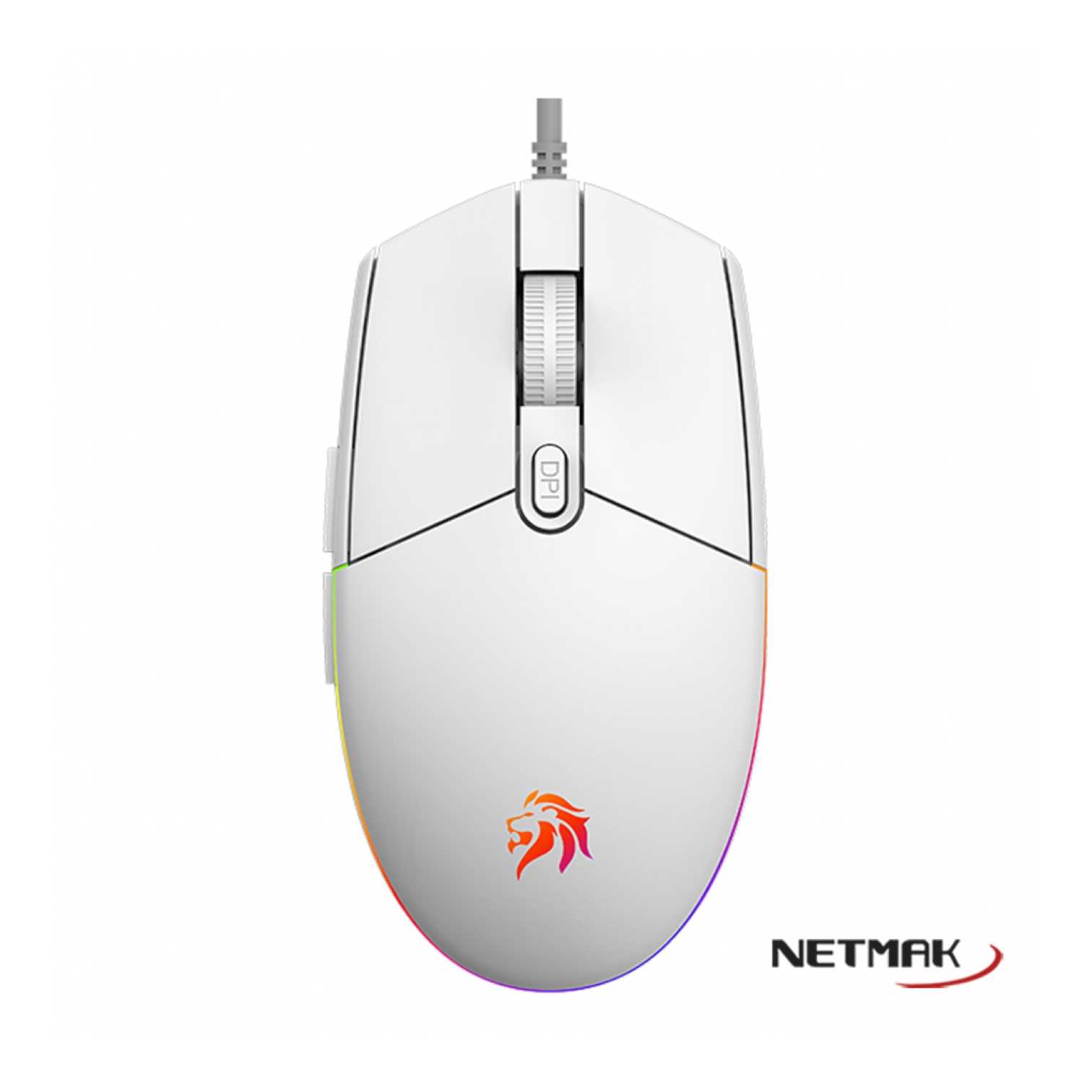 MOUSE NETMAK GAMER NM-EXPERT RGB BLANCO