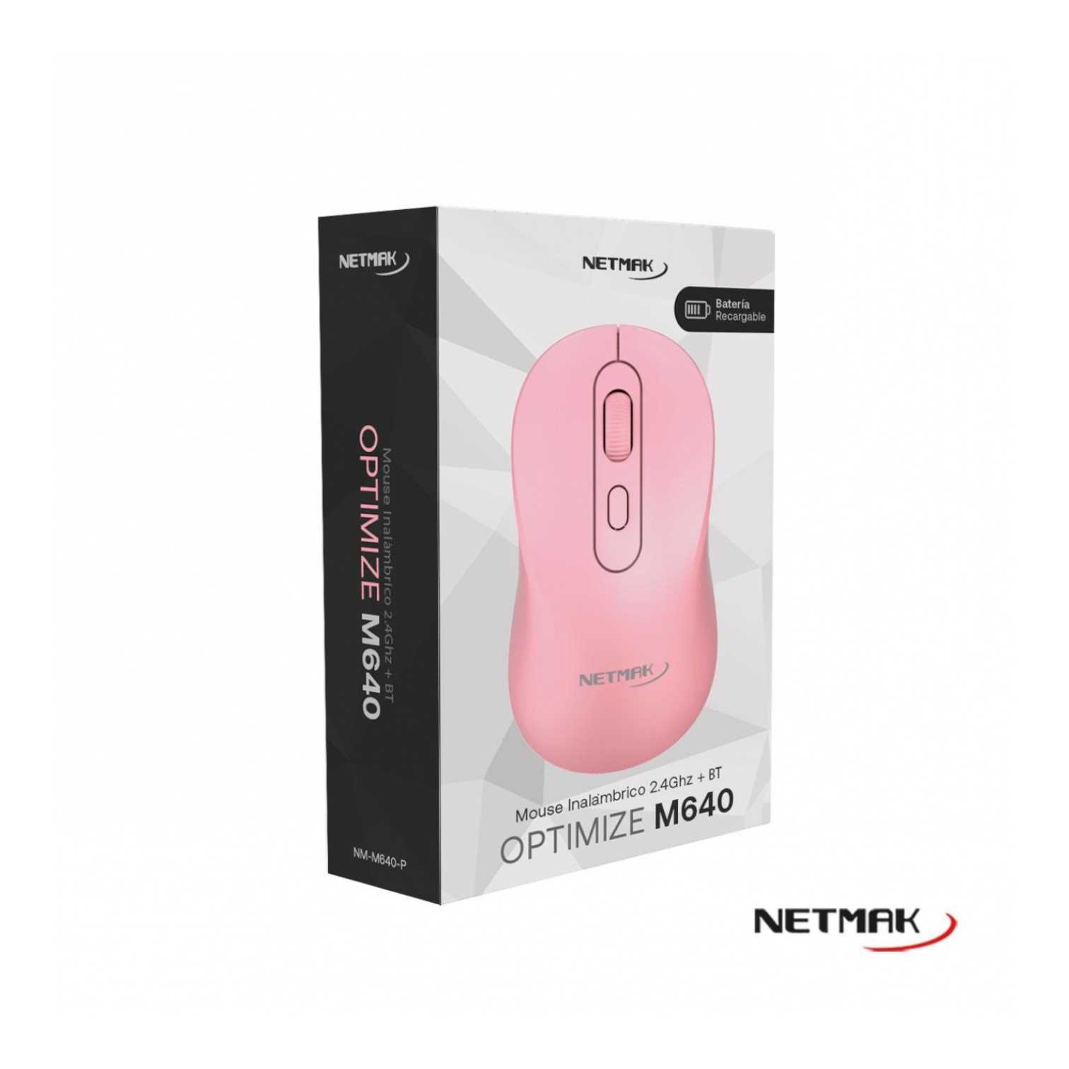 Mouse Inalambrico Optimize Netmak Bateria recargable (NM-M640)