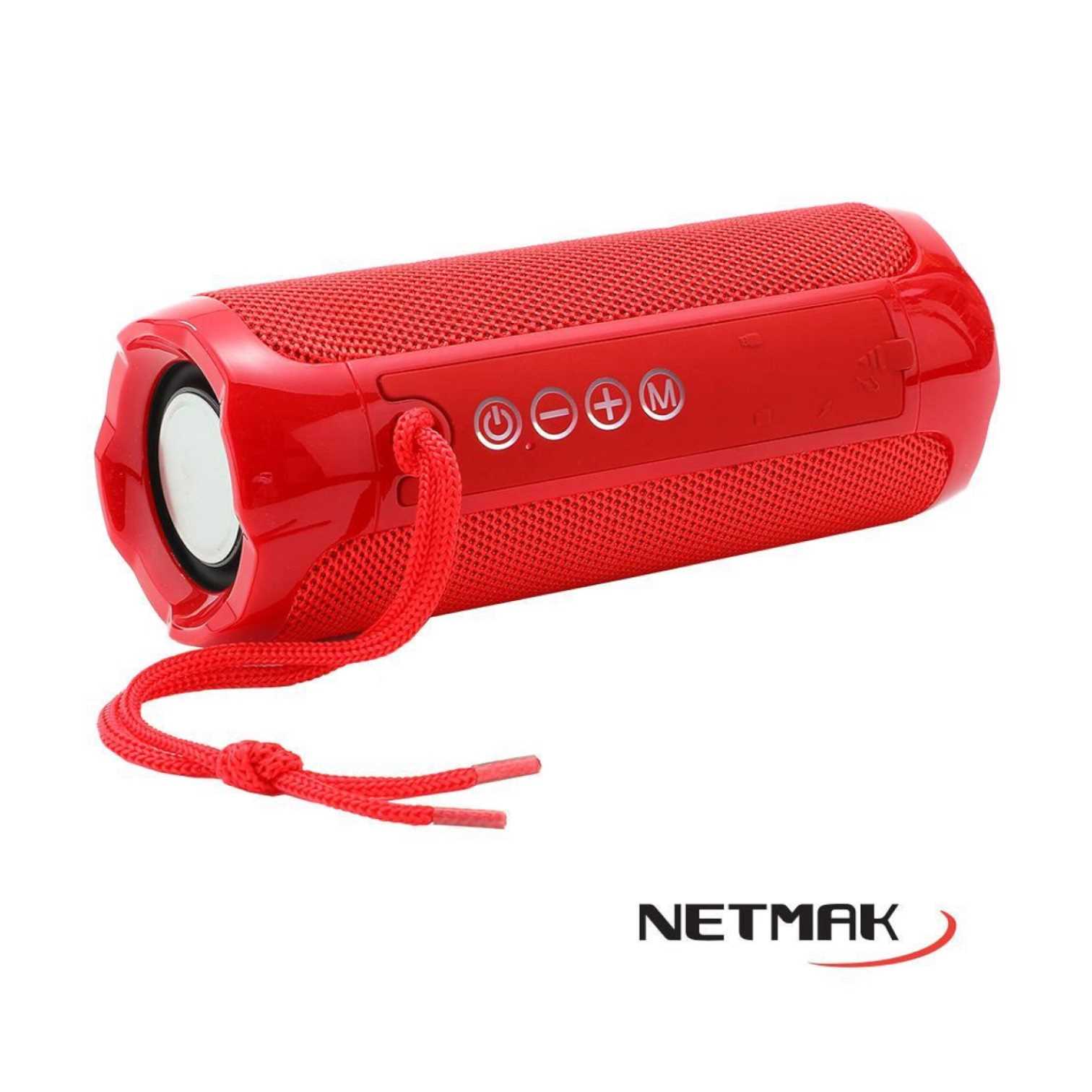 PARLANTE NETMAK BLUETOOTH 10W FLOW NM-FLOW ROJO