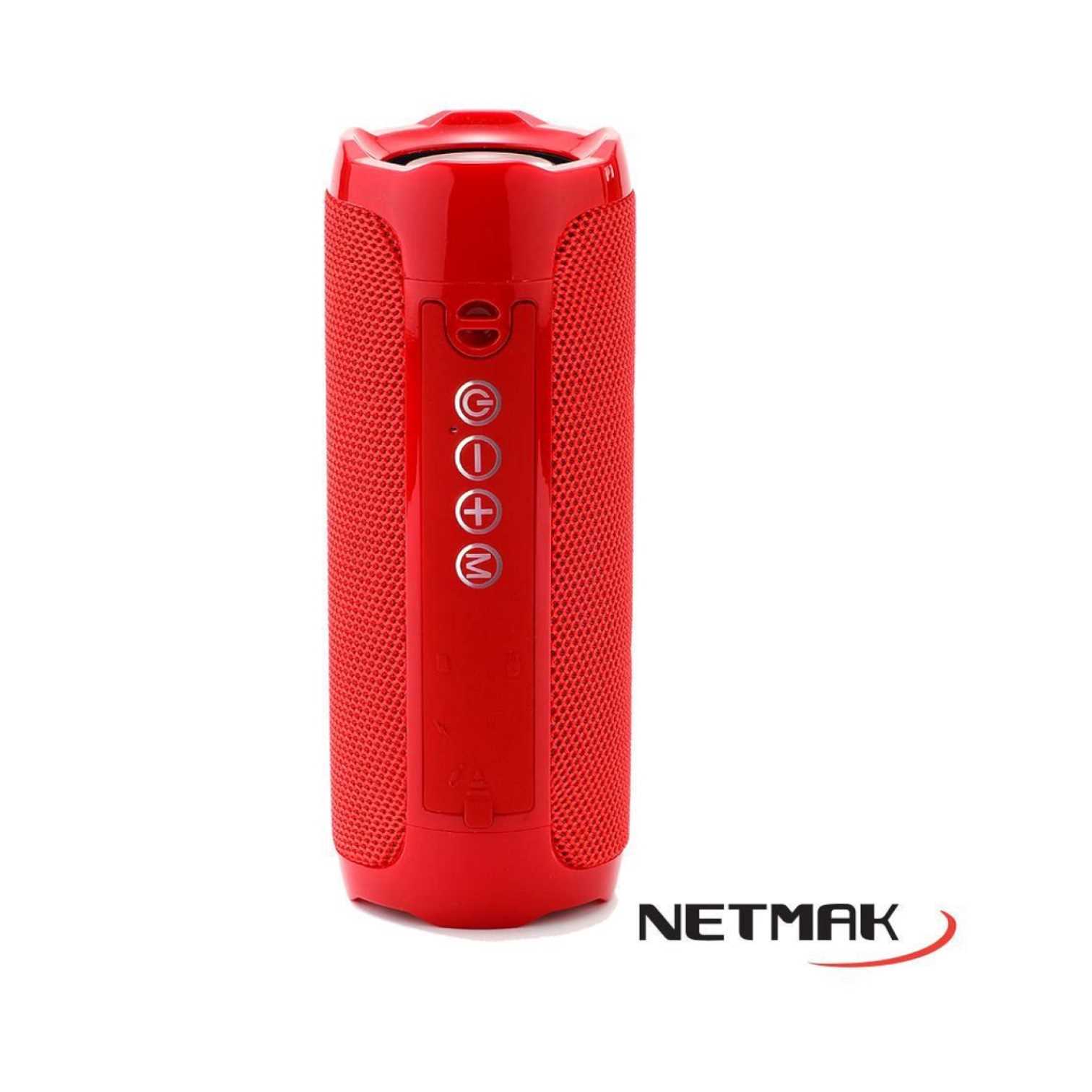 PARLANTE NETMAK BLUETOOTH 10W FLOW NM-FLOW ROJO