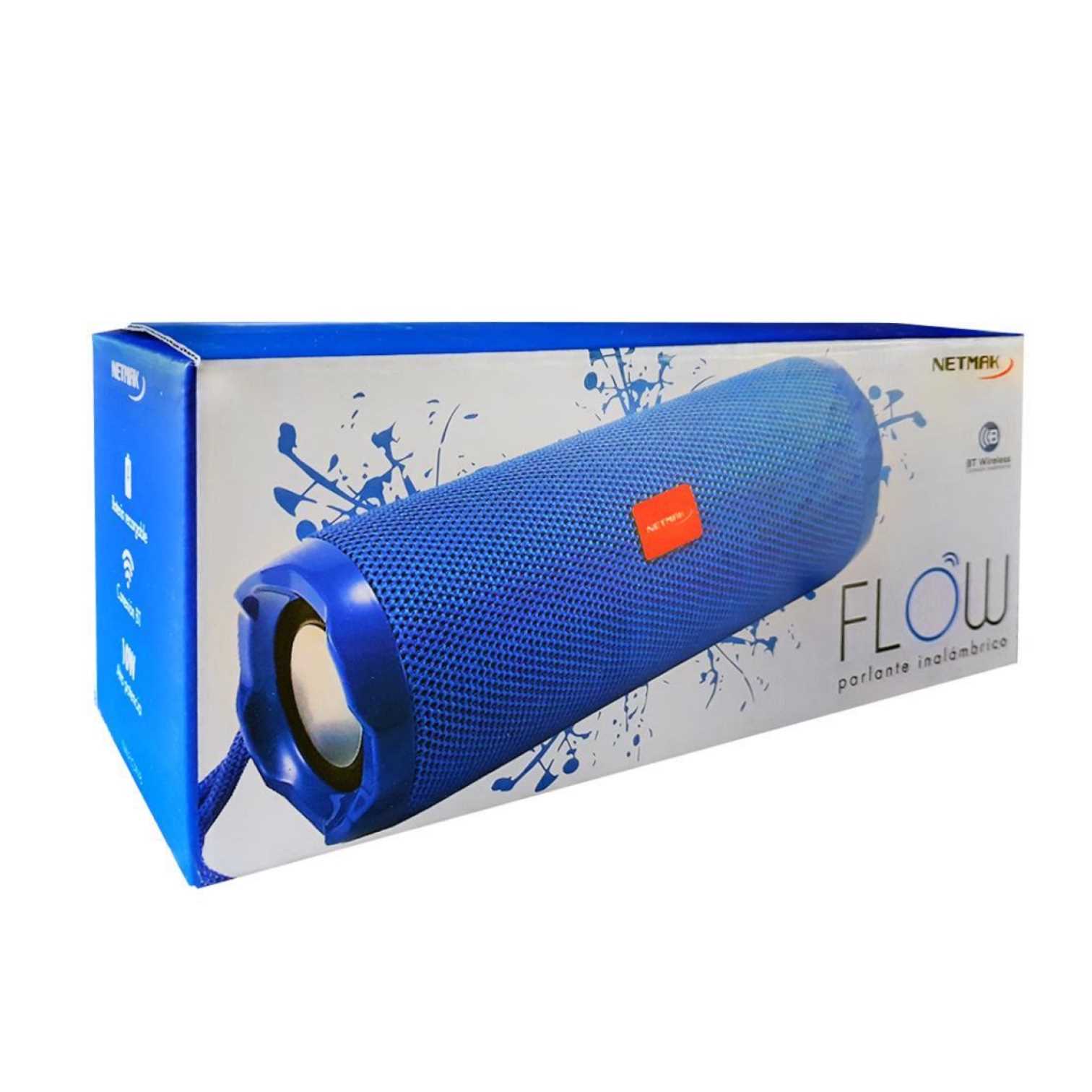 PARLANTE NETMAK BLUETOOTH 10W FLOW NM-FLOW AZUL