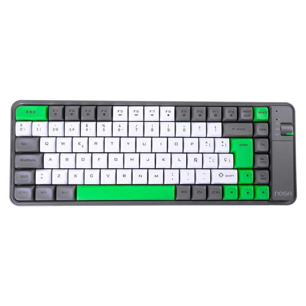 TECLADO NOGANET INALAMBRICO NKB-Q10 + BT VERDE