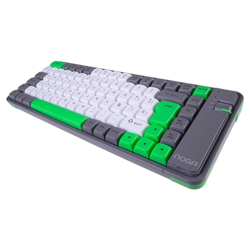 TECLADO NOGANET INALAMBRICO NKB-Q10 + BT VERDE