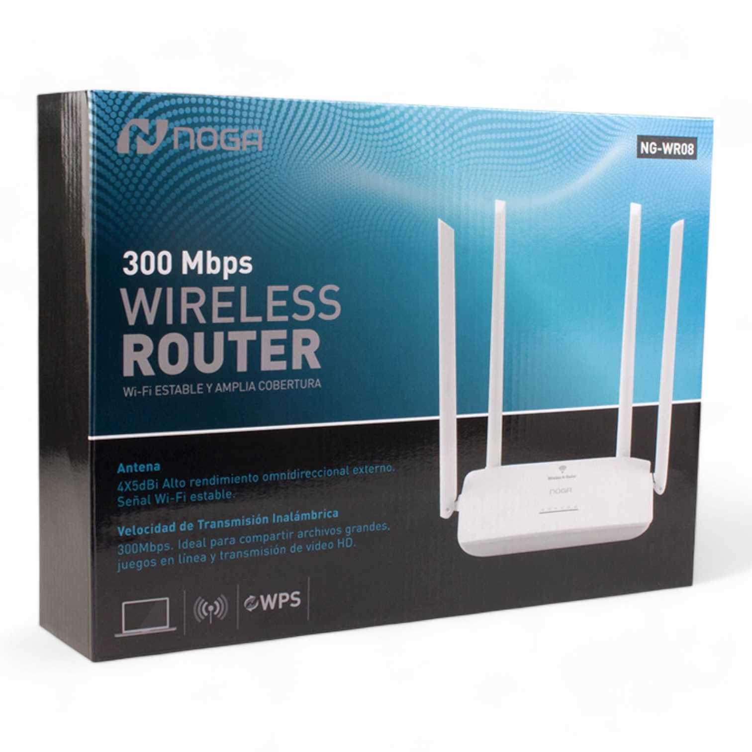 ROUTER WIFI 300N NOGANET NG-WR08 (4 ANTENAS)