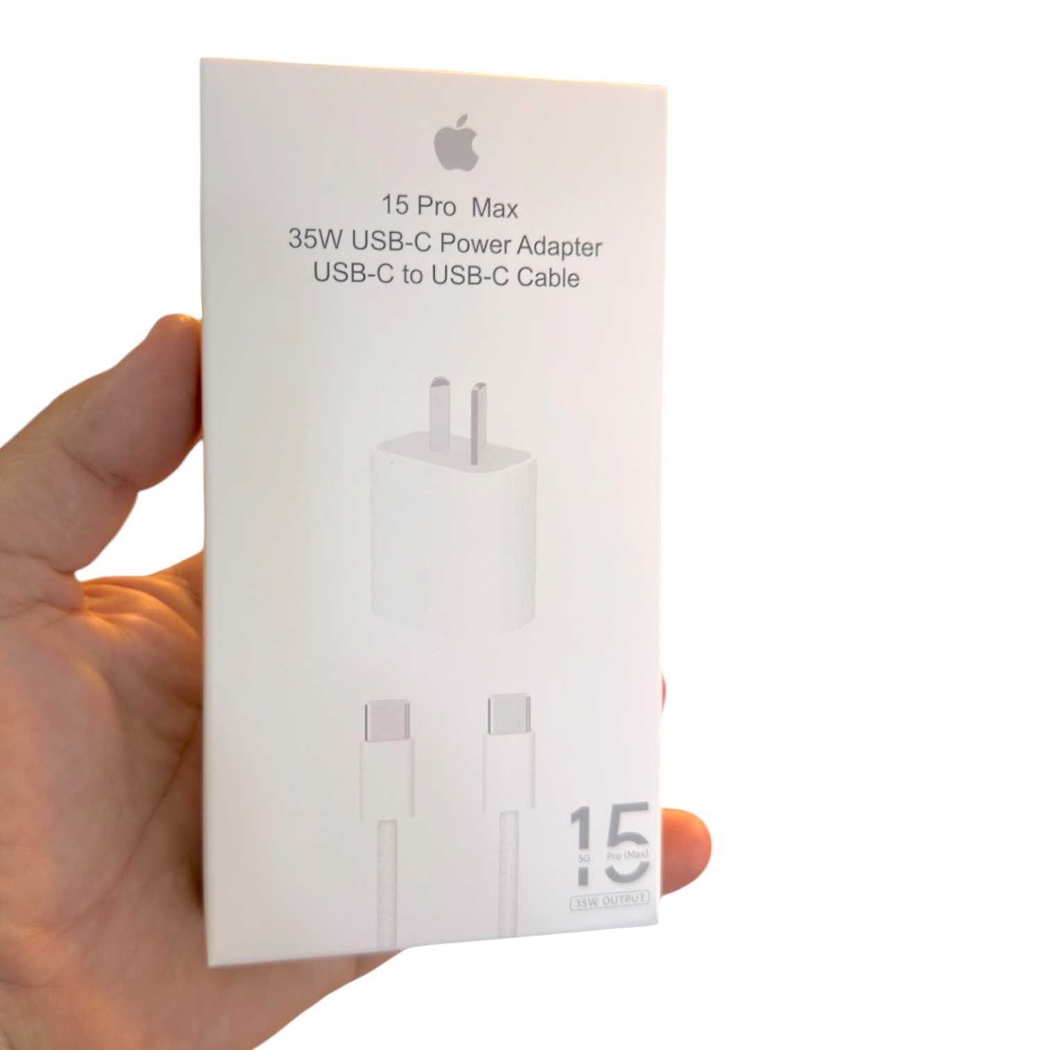 CARGADOR 220V  TIPO C APPLE 35W C/CABLE REPLICA