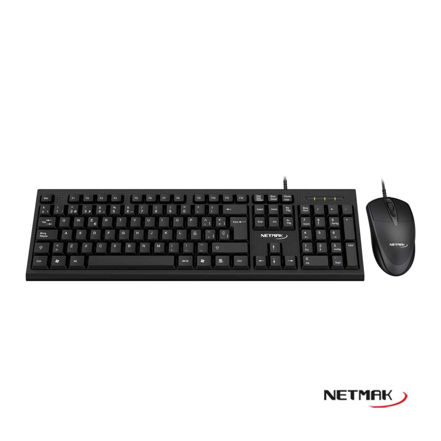 TECLADO Y MOUSE NETMAK NM-KB340